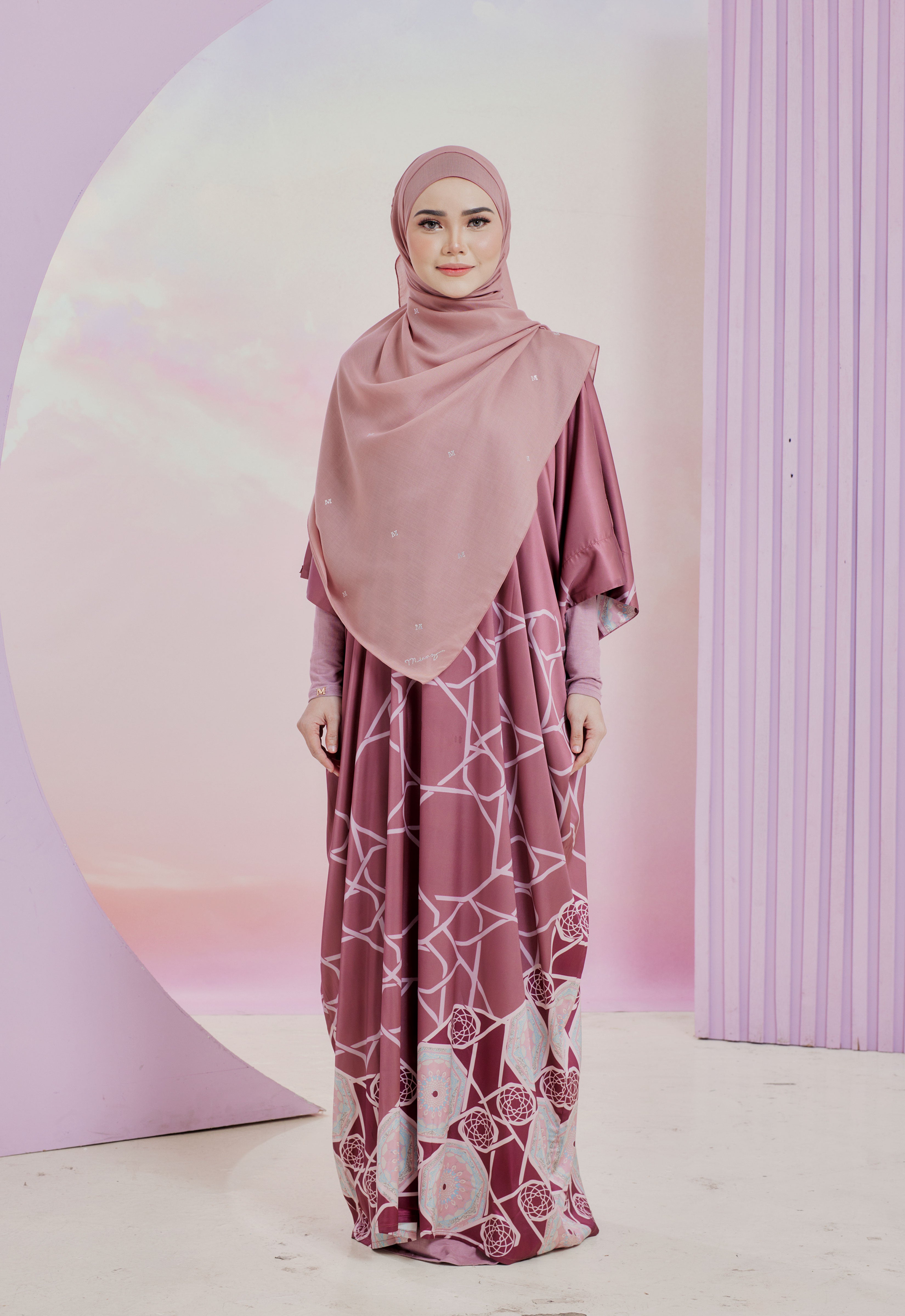 HARAMAIN ABAYA - DARK PLUM