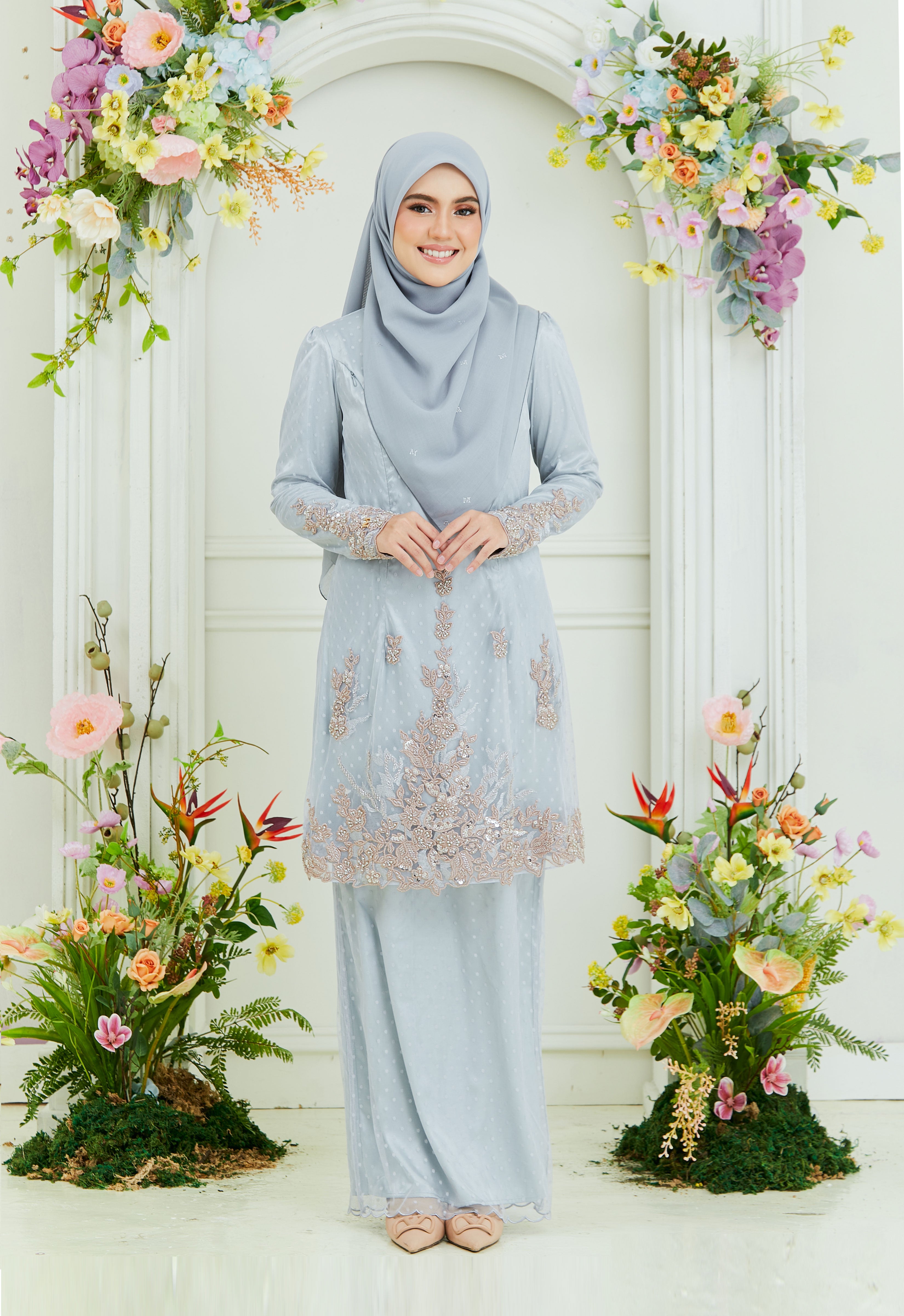 AYANAA LUXE KURUNG - GRAY GREEN