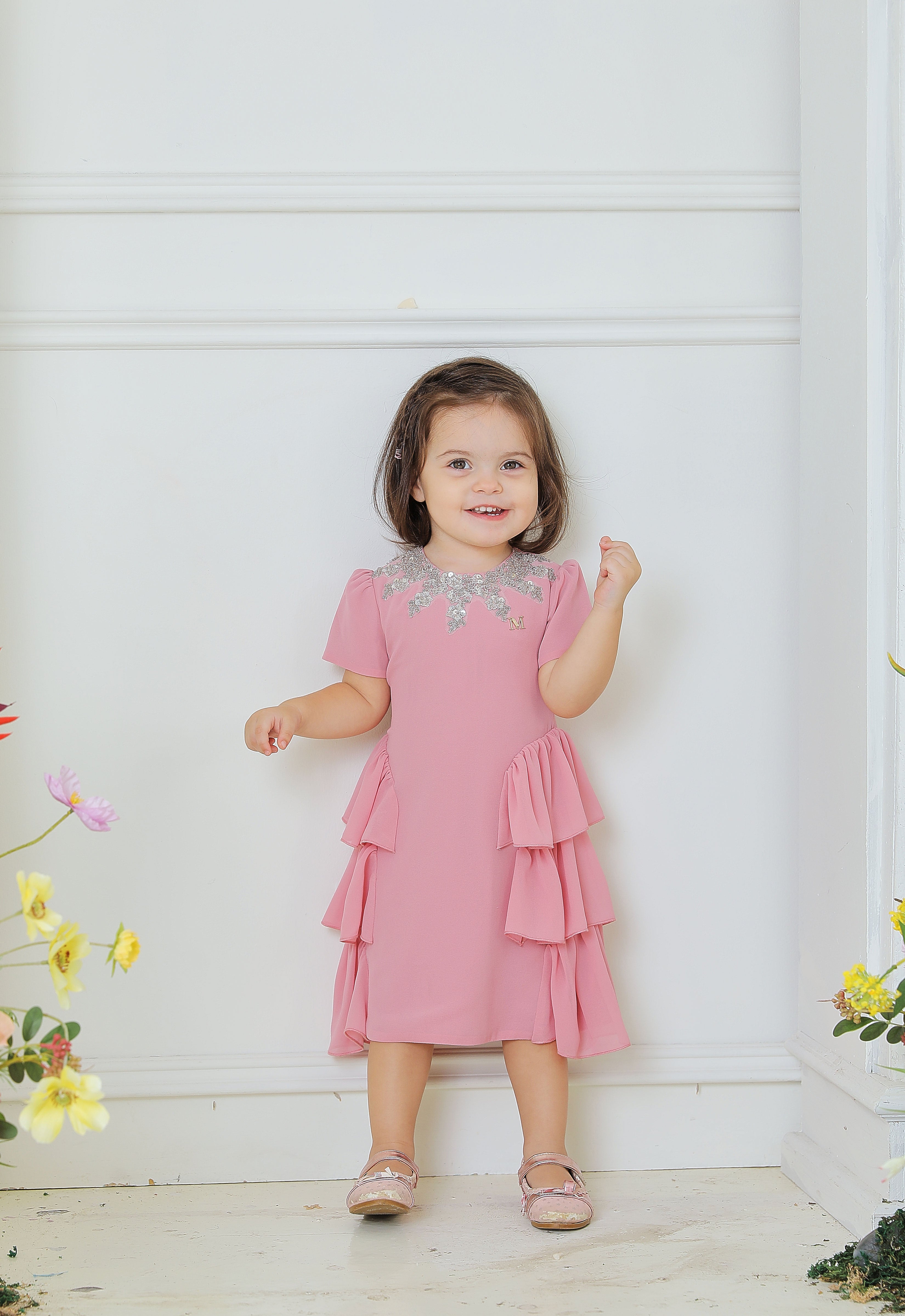 AYLEEN BABY DRESS - CANDY PINK