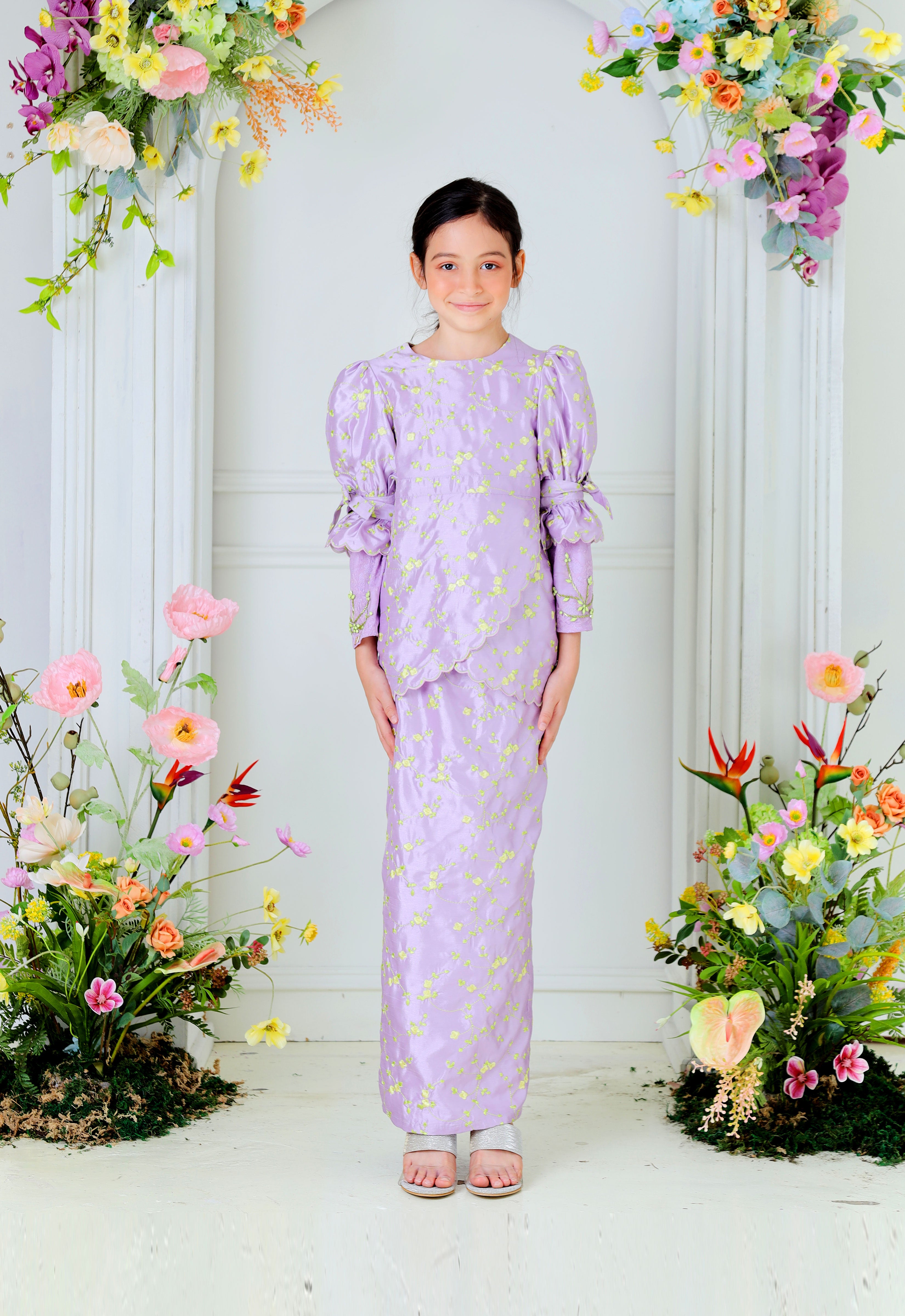 BELINDA LUXE KIDS KURUNG - PURPLE YELLOW
