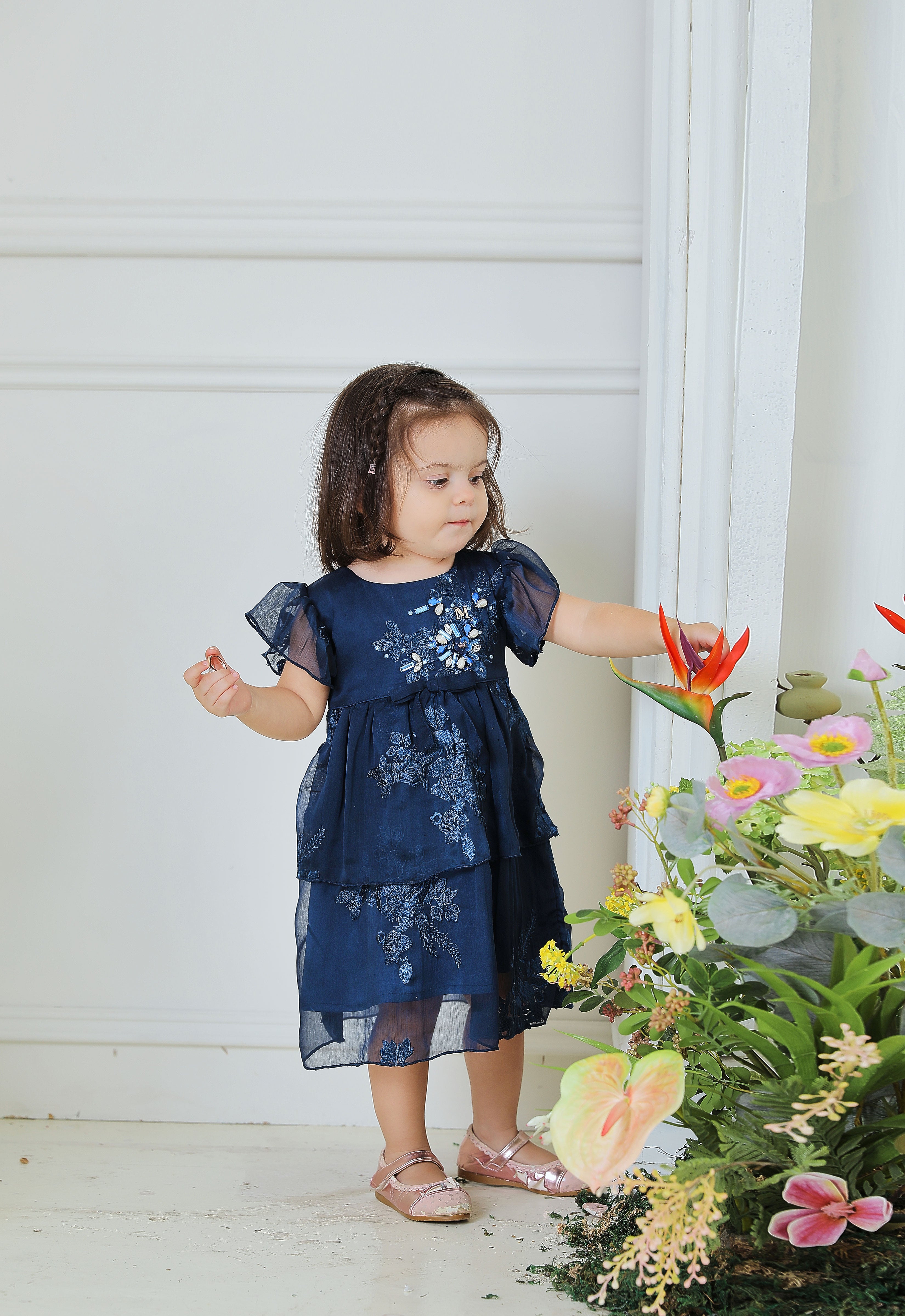 DARLA BABY DRESS - NAVY BLUE