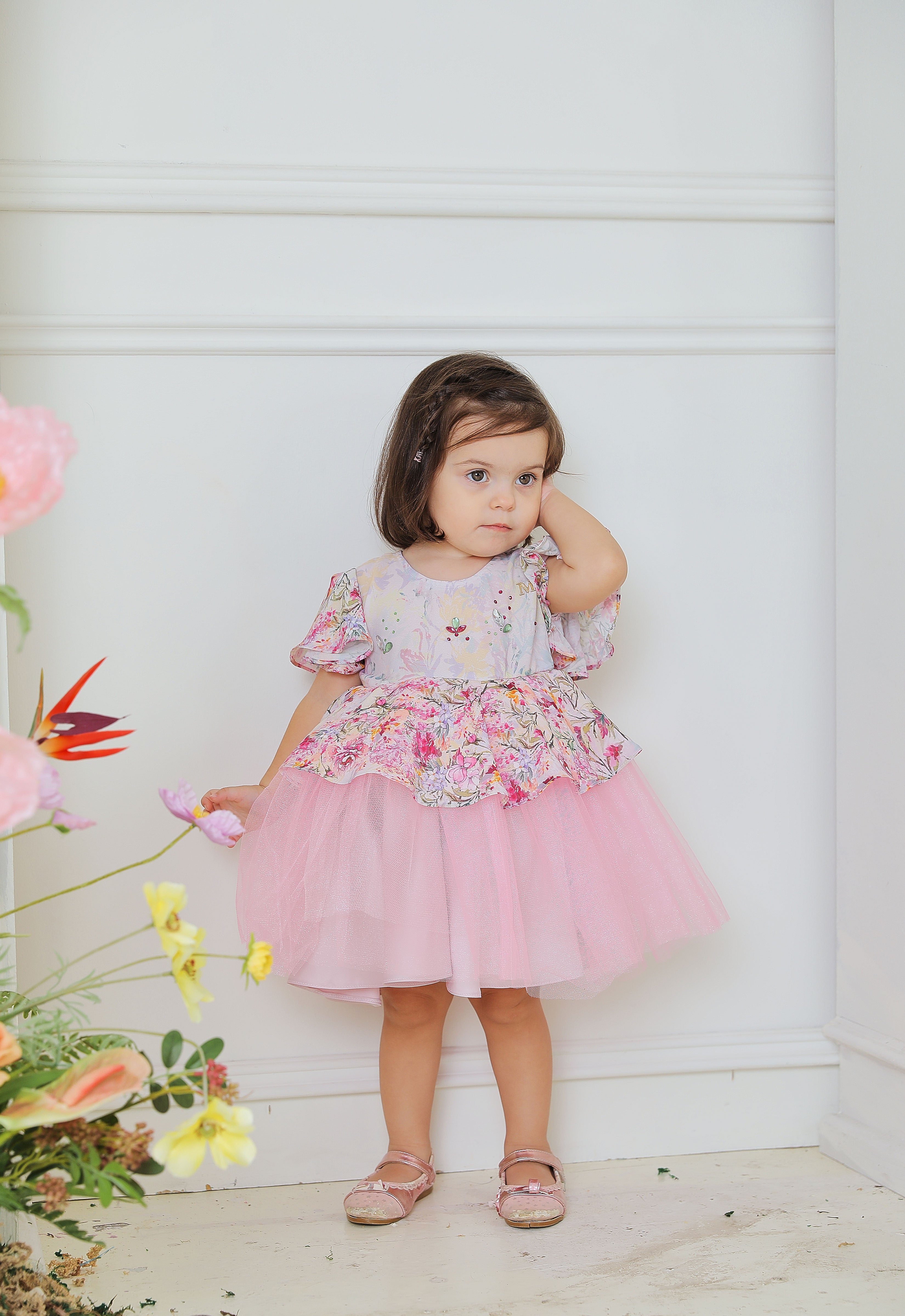 DEENARA BABY DRESS - PINK