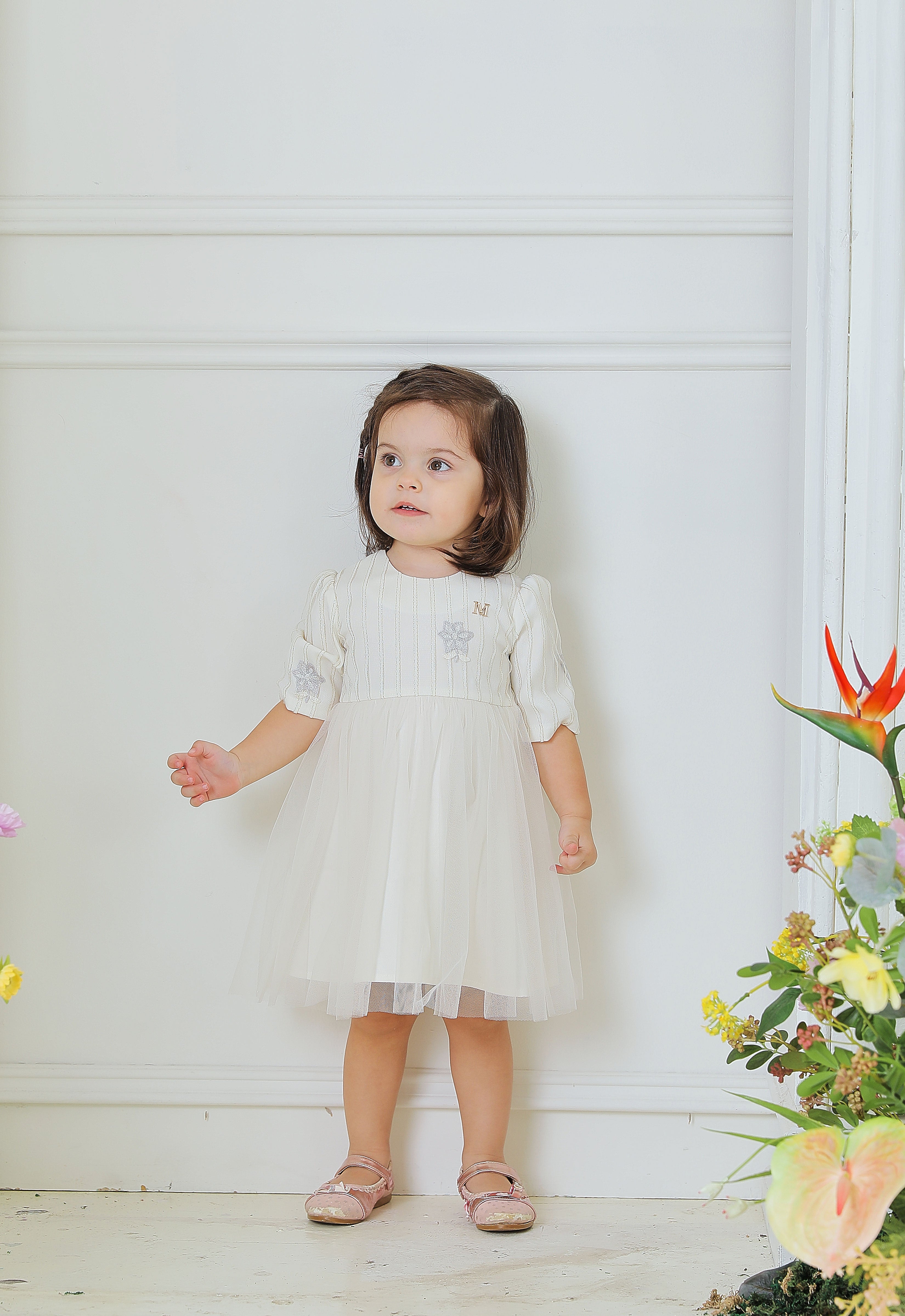 DIAN LUXE BABY DRESS - OFF WHITE