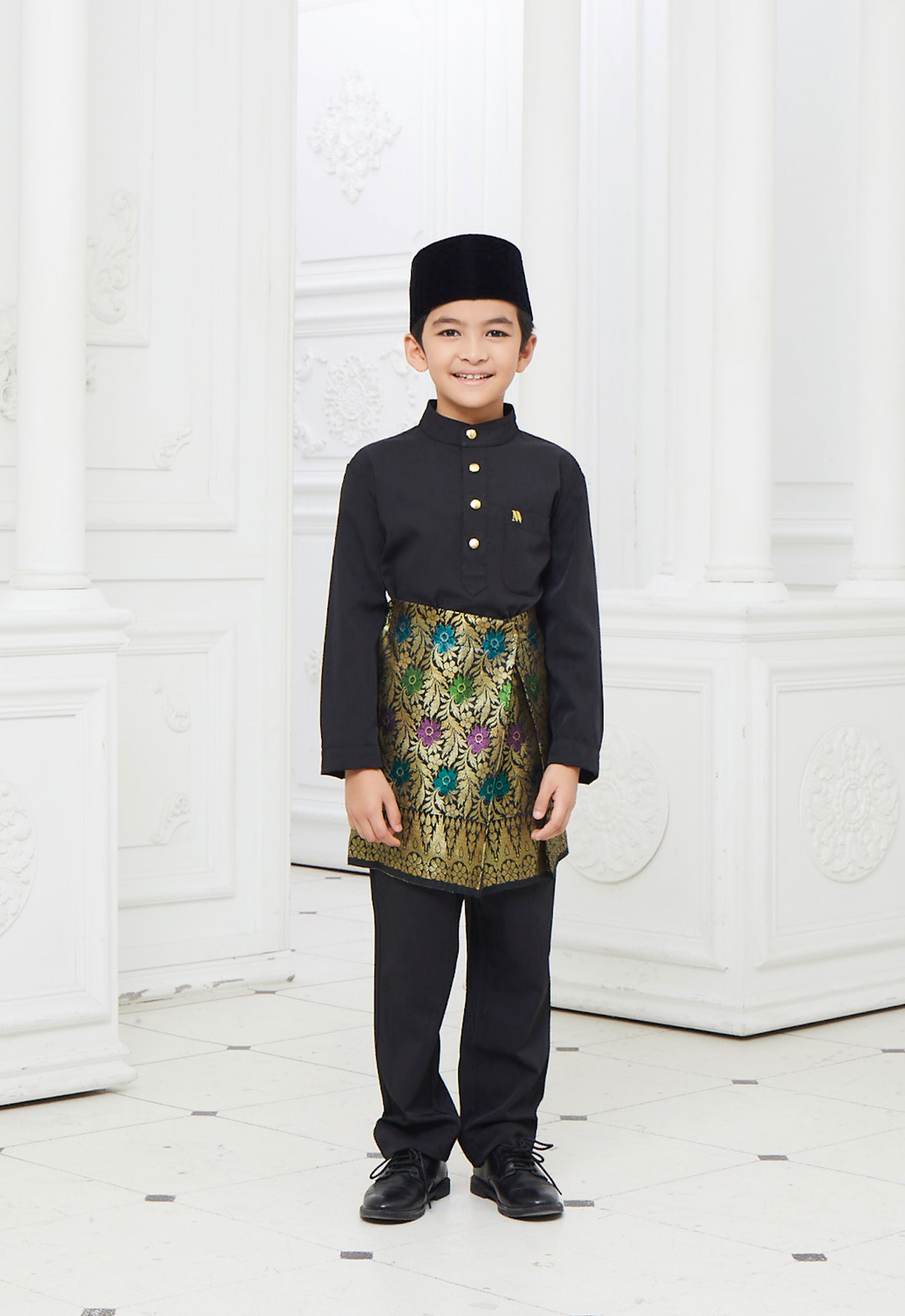BAJU MELAYU KIDS - BLACK