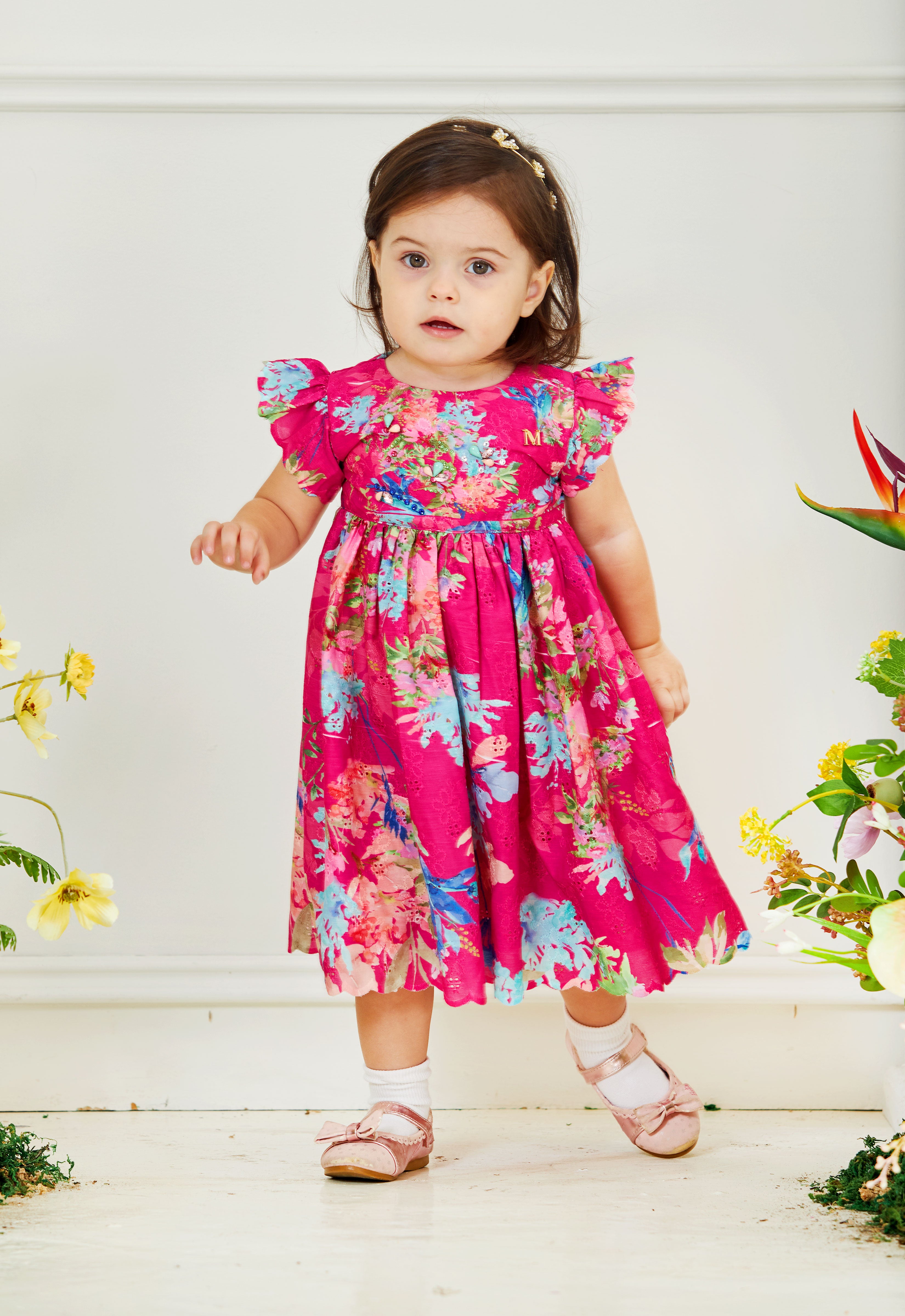 JOANNA BABY DRESS - MAGENTA