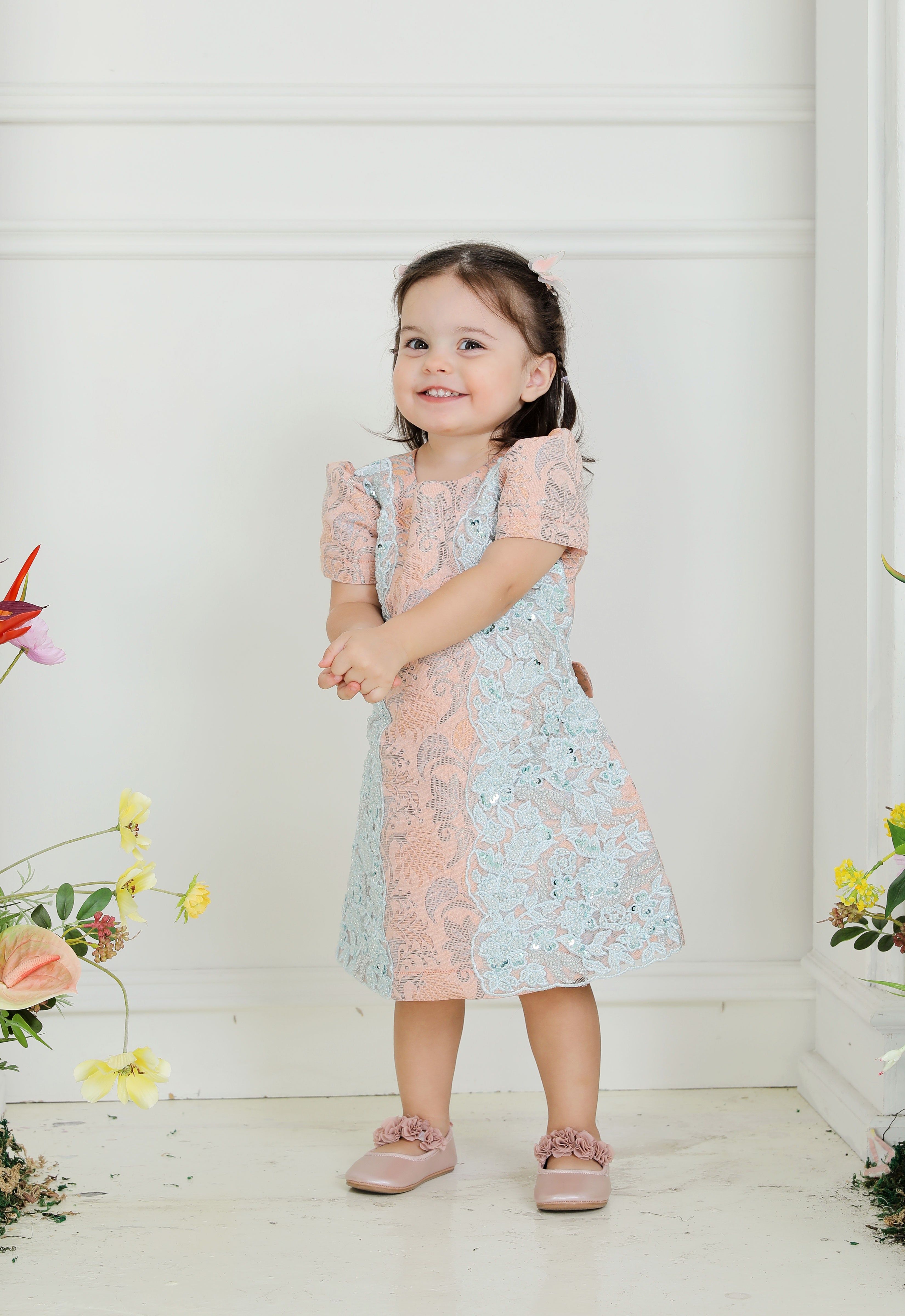 Pink blue baby outlet dress