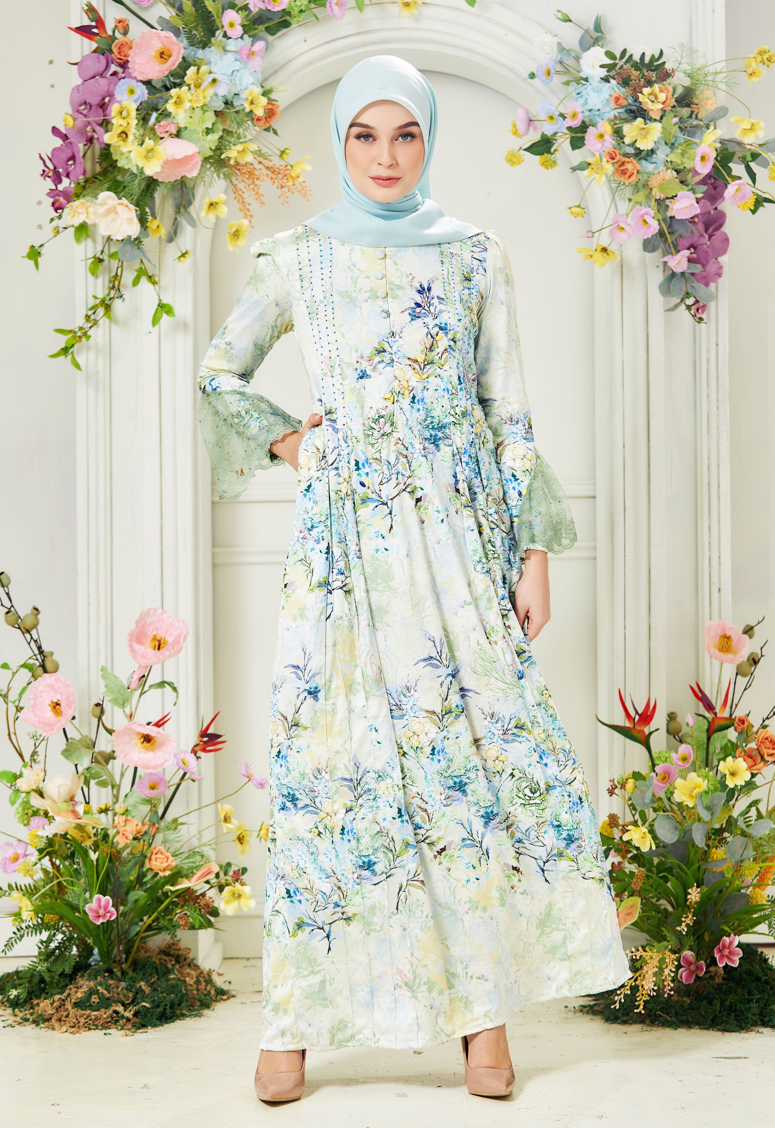 DEENARA ABAYA - SAGE GREEN