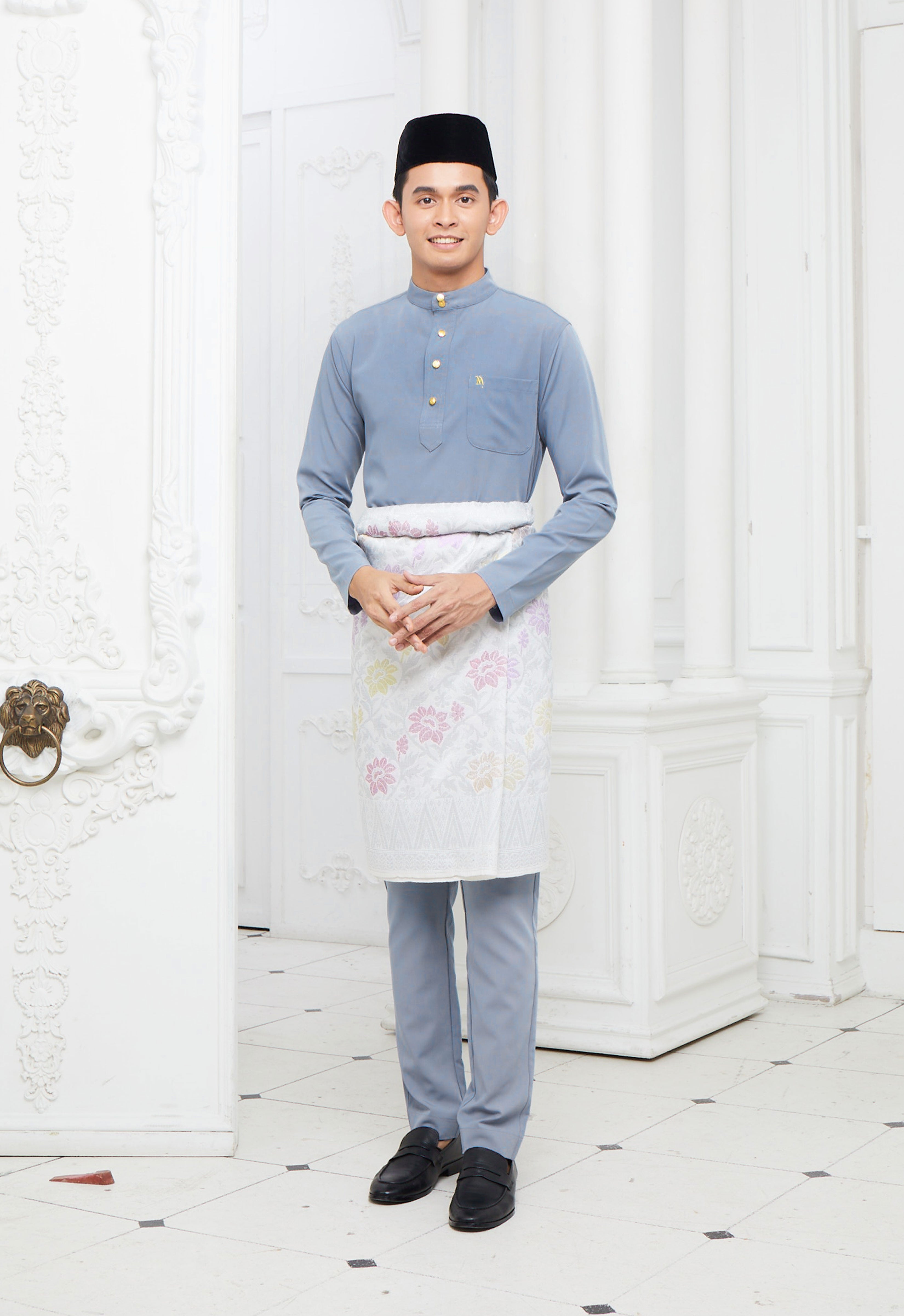 MINAZ MEN BAJU MELAYU - DUSTY BLUE
