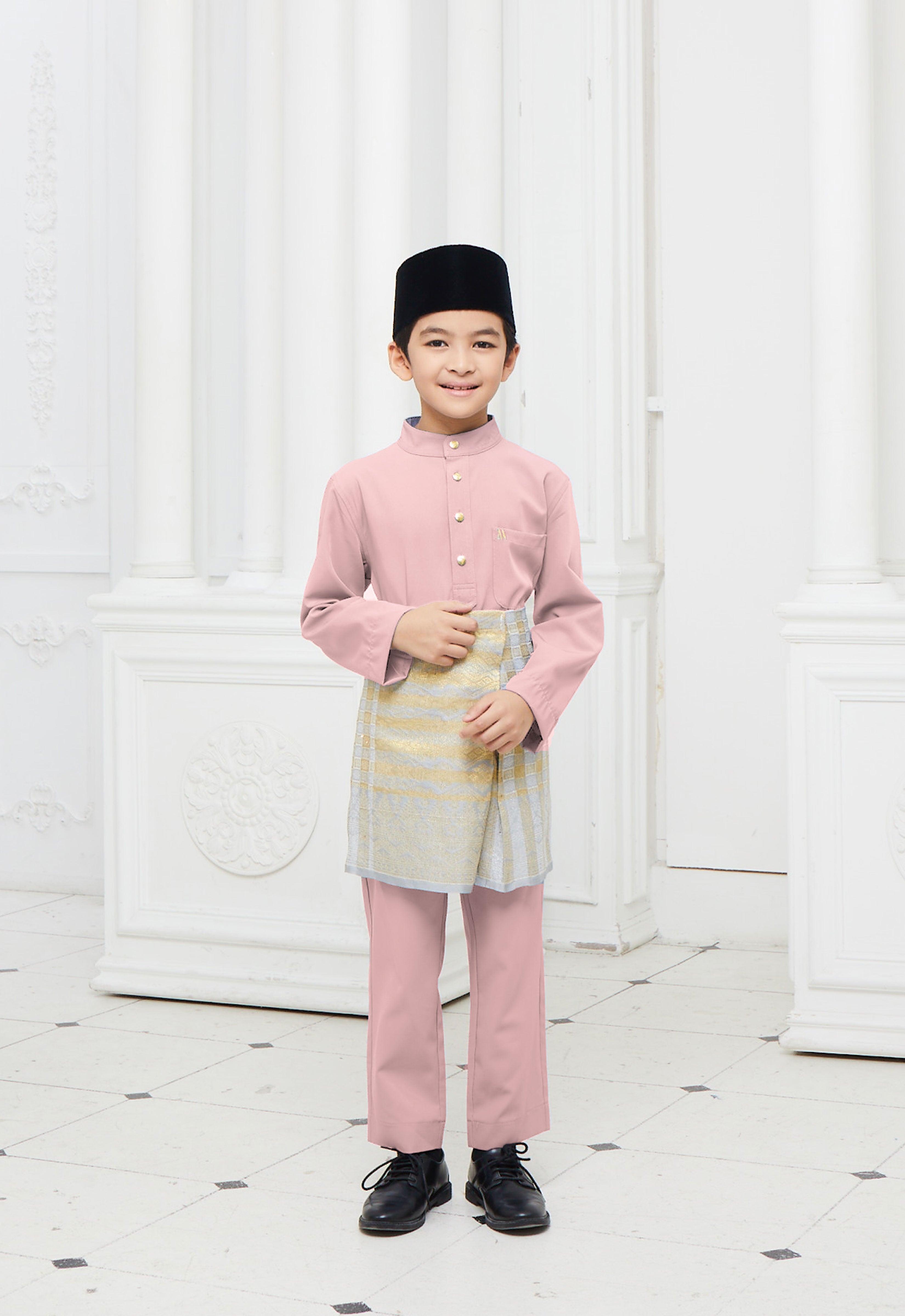BAJU MELAYU KIDS - DUSTY PINK
