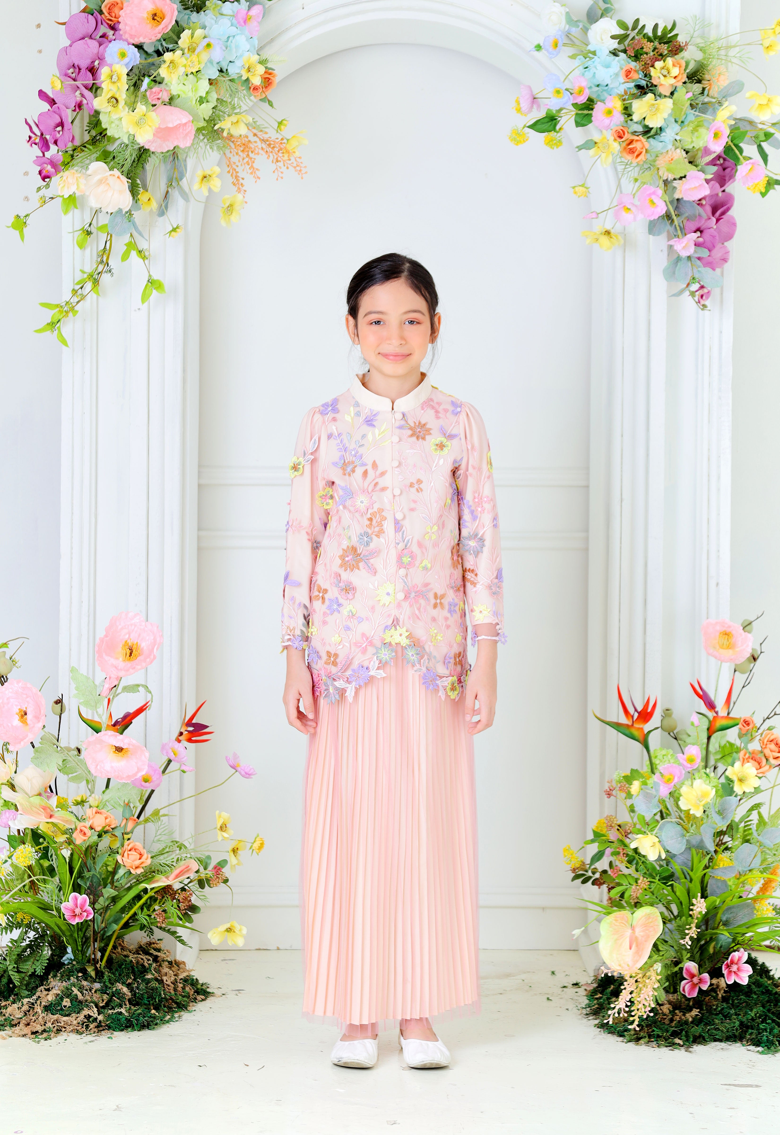 ELVINA LUXE KIDS MINI KURUNG - PINK