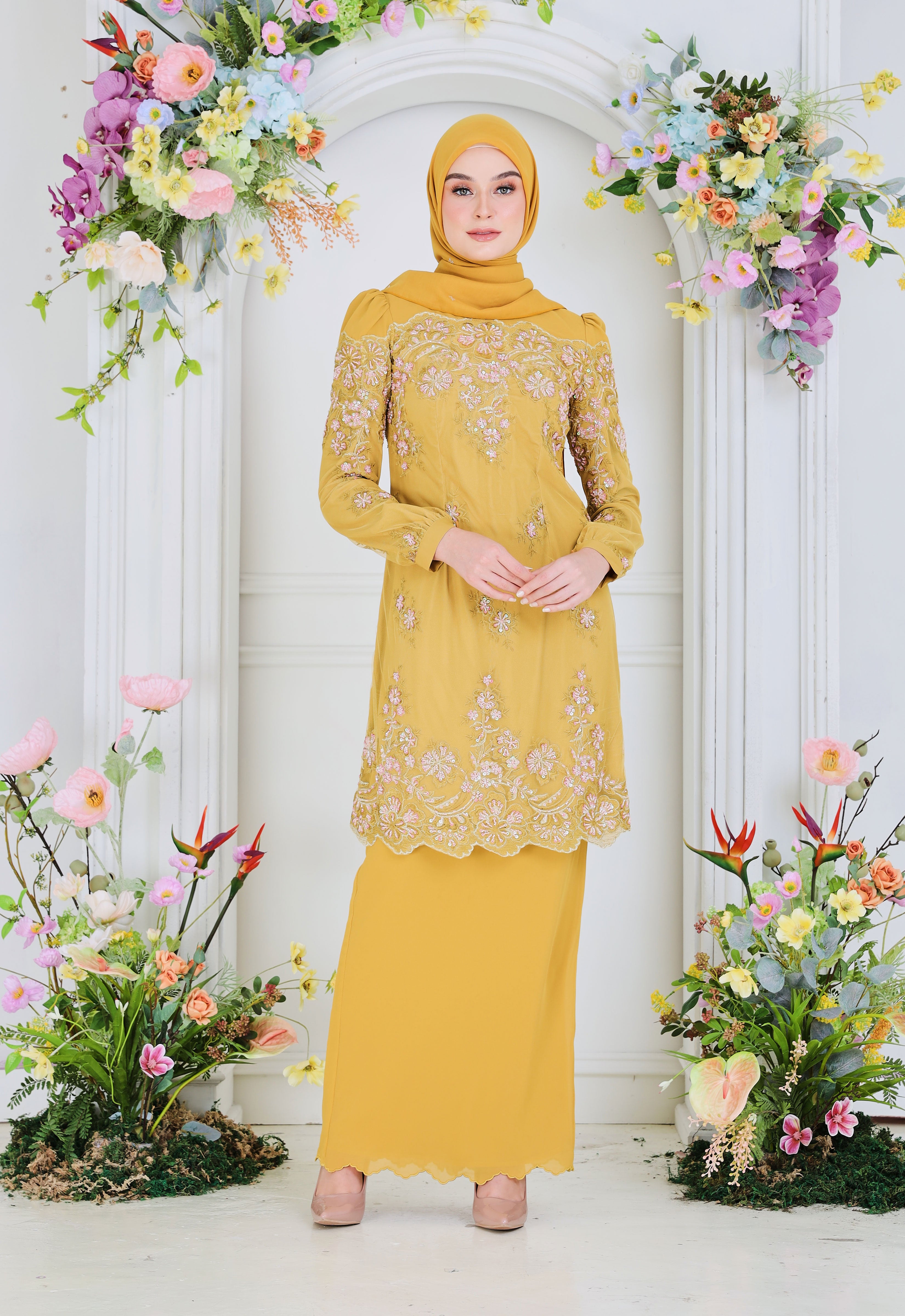 ERYNA LUXE KURUNG - MUSTARD