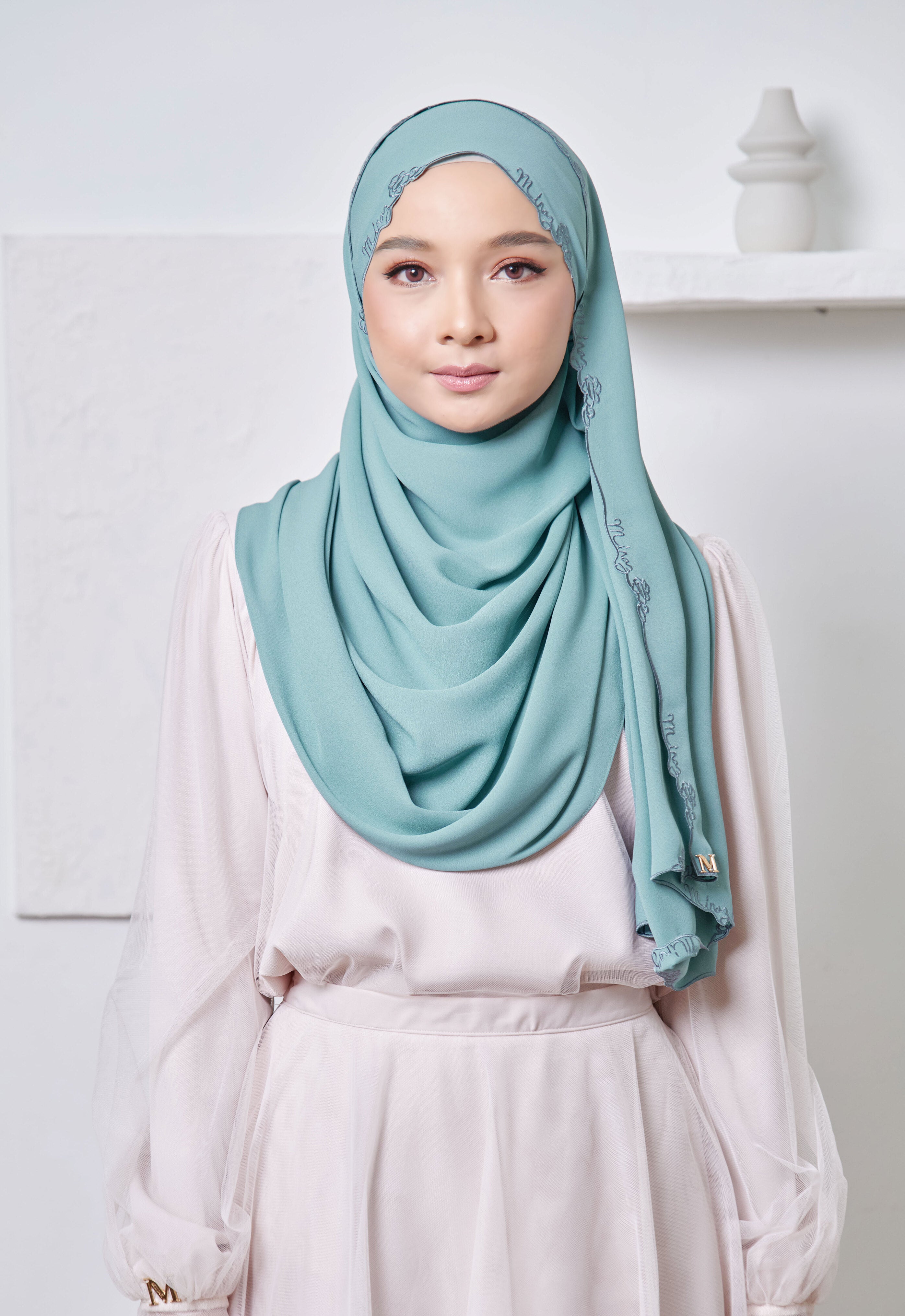 SAREEMA SHAWL - GREEN TURQOISE