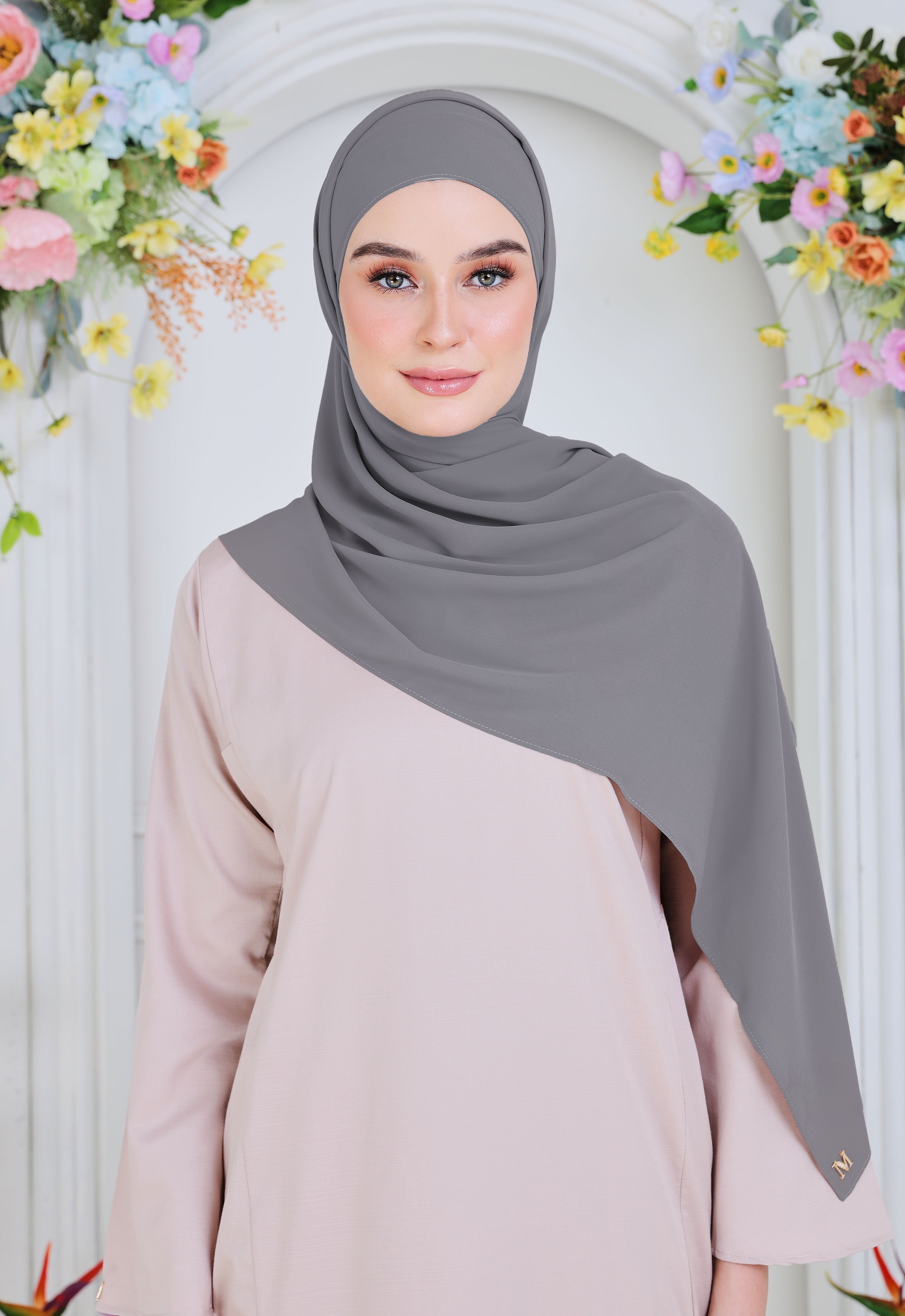 BASIC PLAIN SHAWL - GRAY