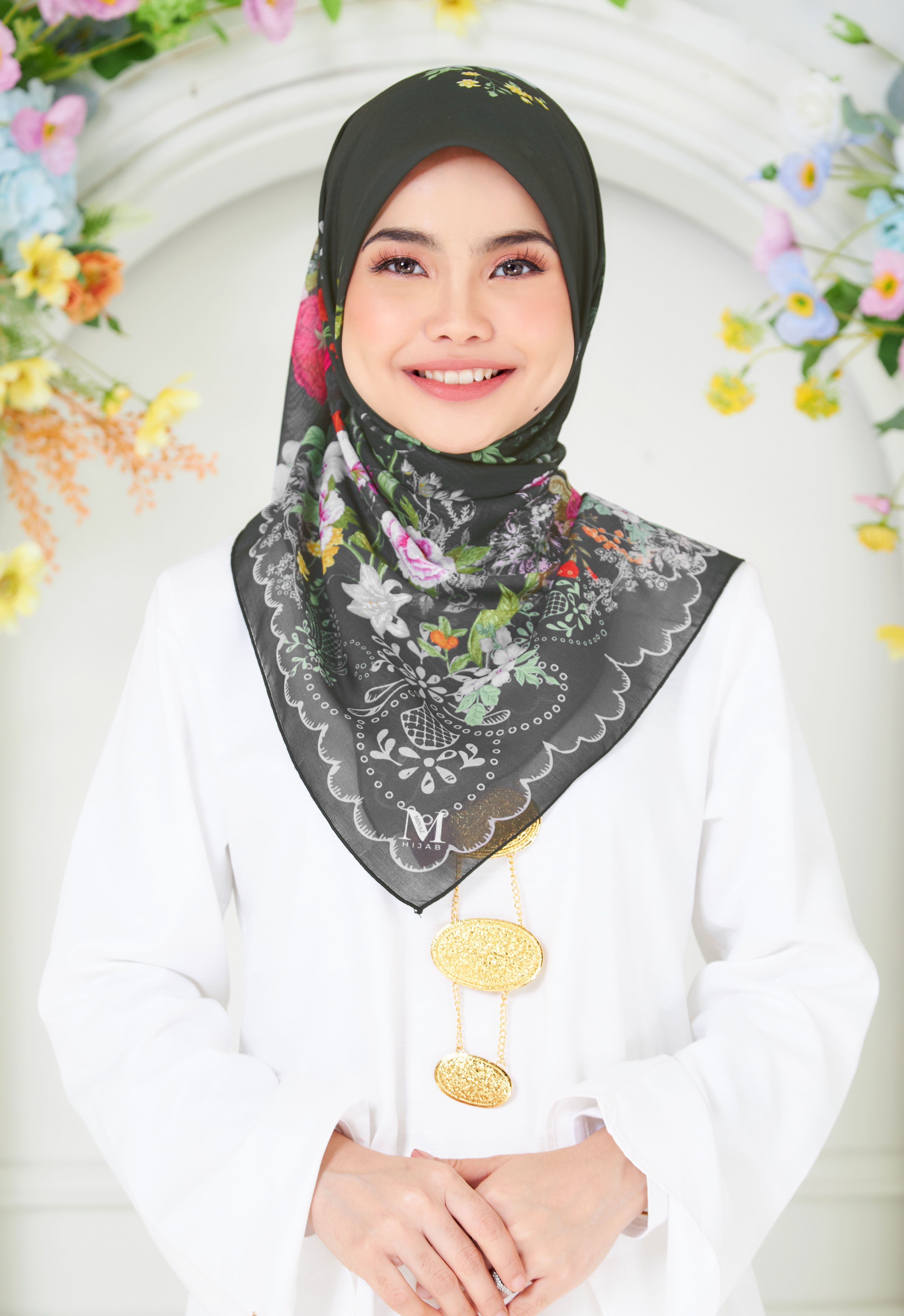 KEBAYA BAWAL - BLACK OLIVE