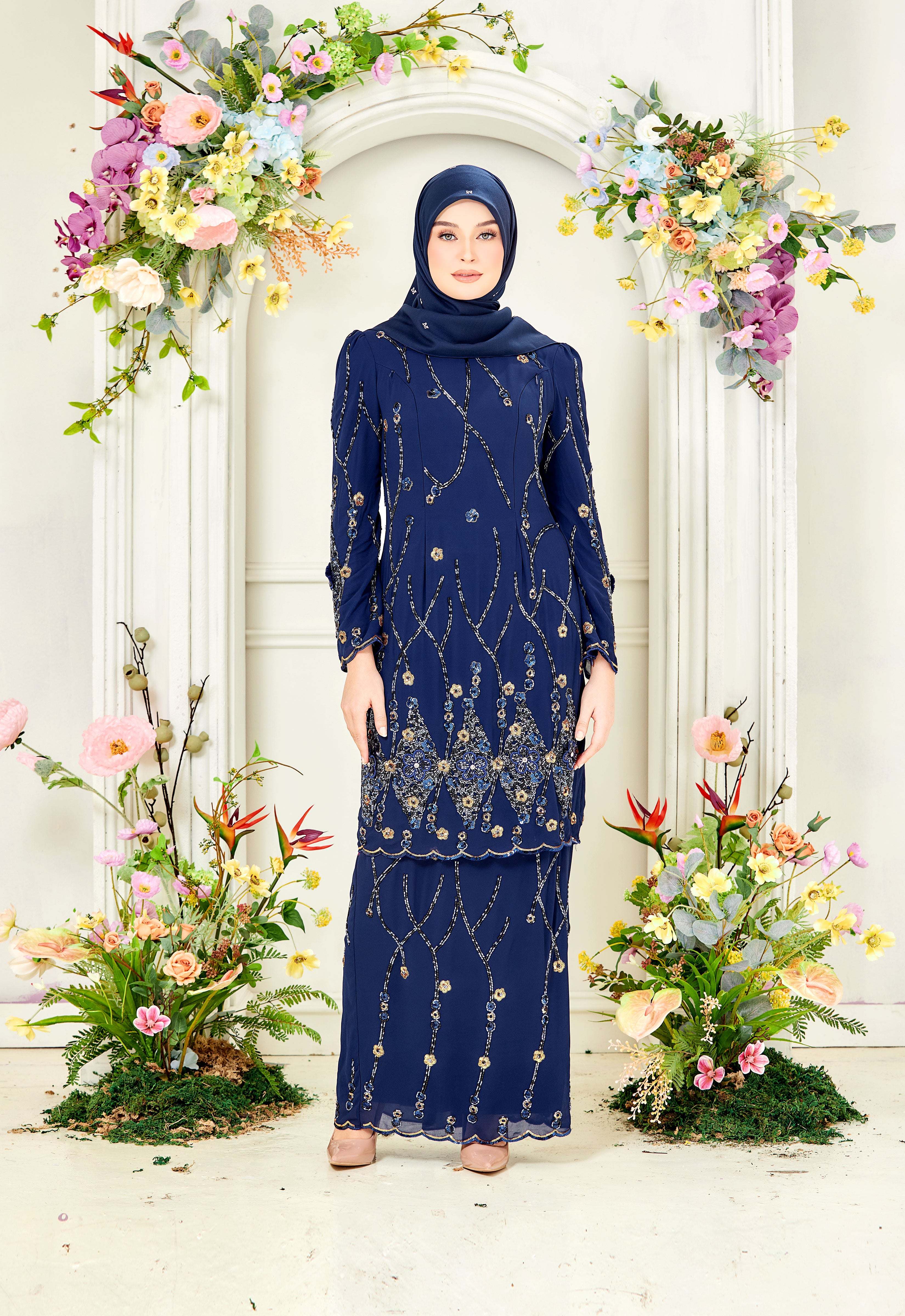 WAFIYAA SUPER LUXE KURUNG - BLUE