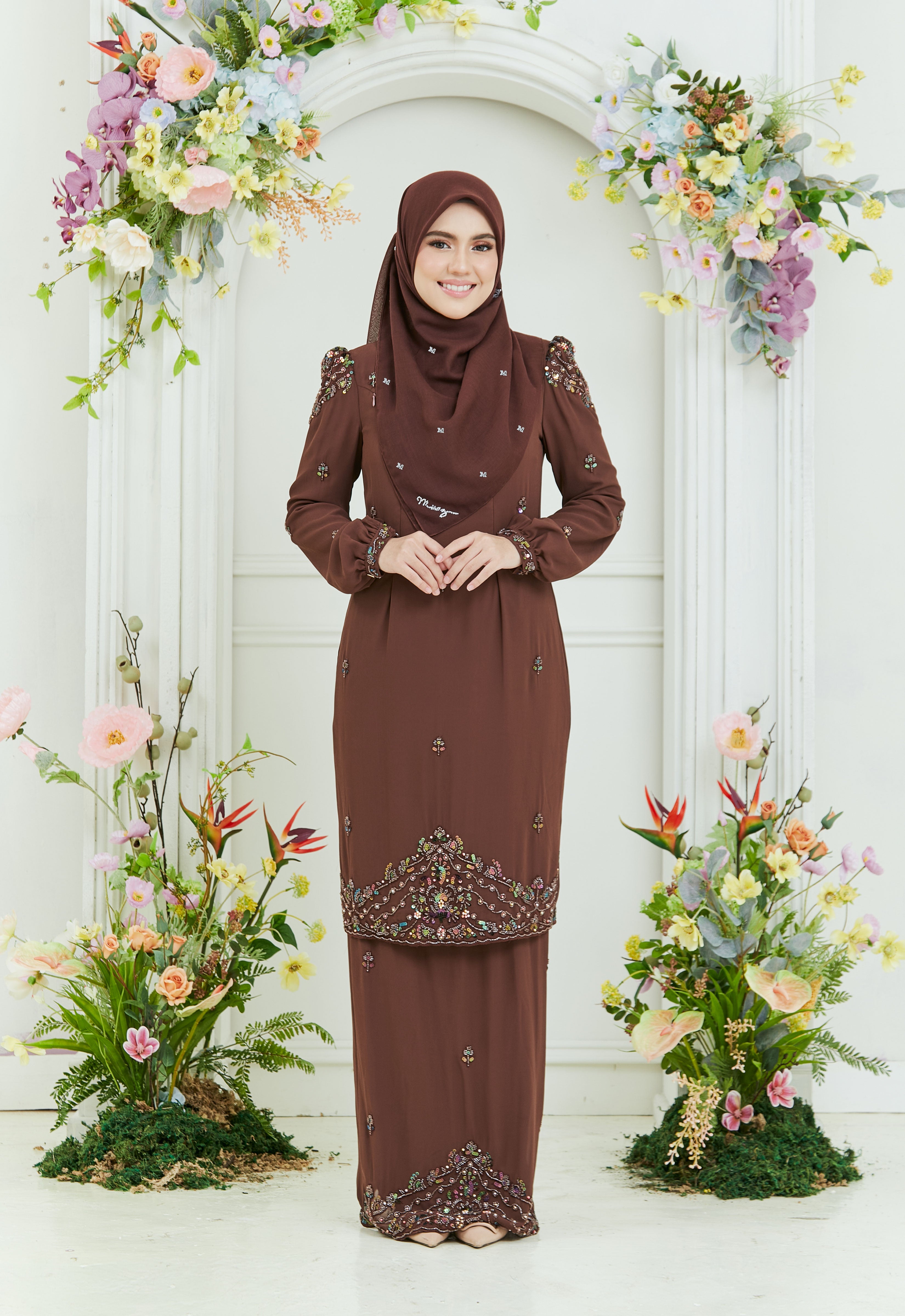 AISYAA LUXE KURUNG - DARK BROWN