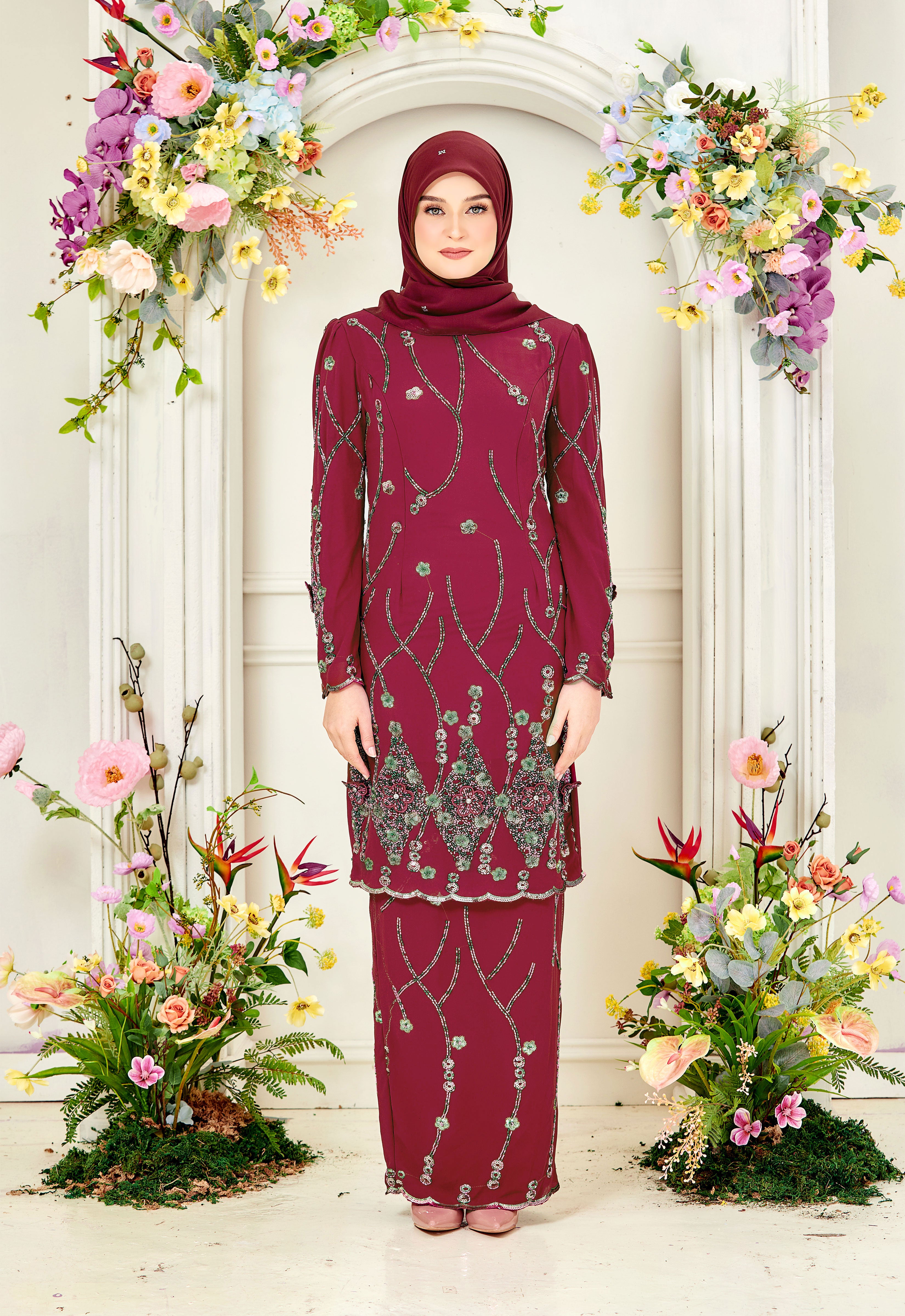 WAFIYAA SUPER LUXE KURUNG - MAGENTA