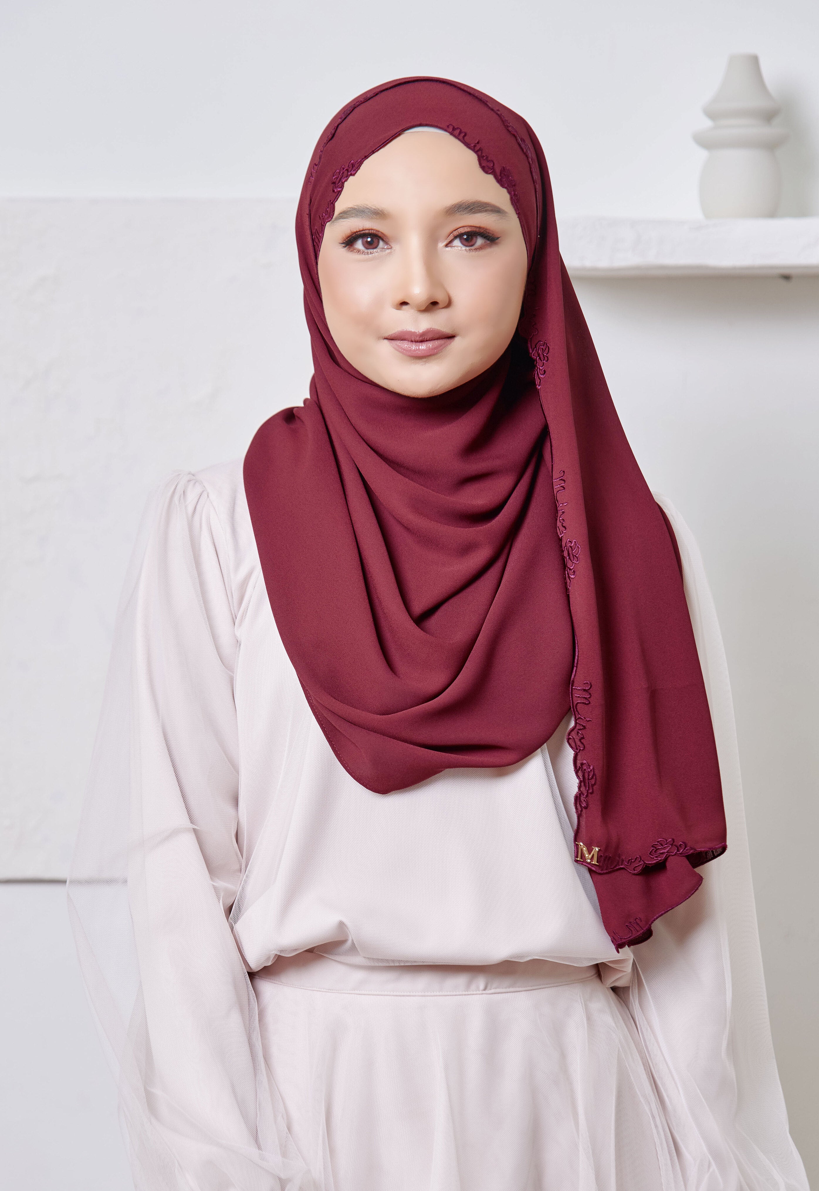 SAREEMA SHAWL - MAROON