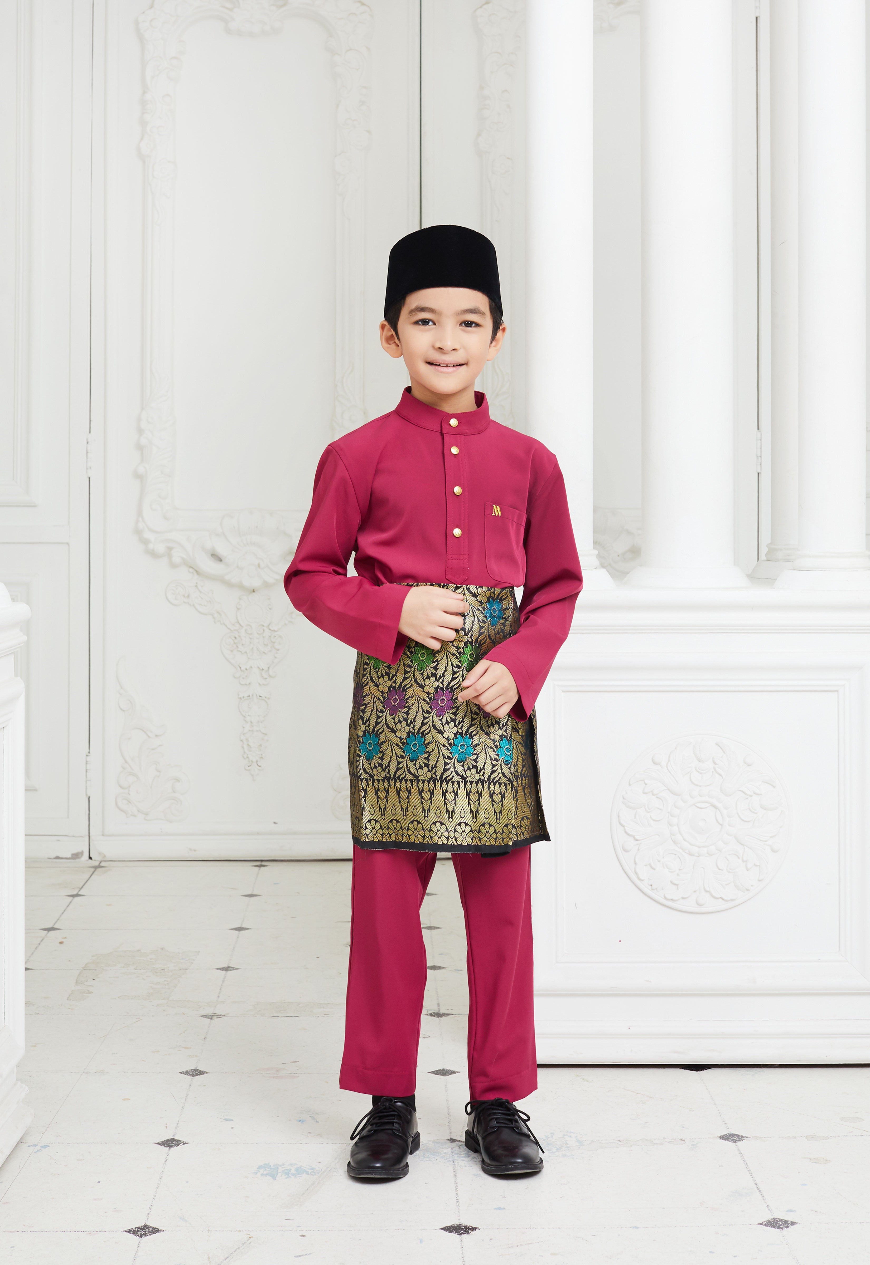 BAJU MELAYU KIDS - MAGENTA