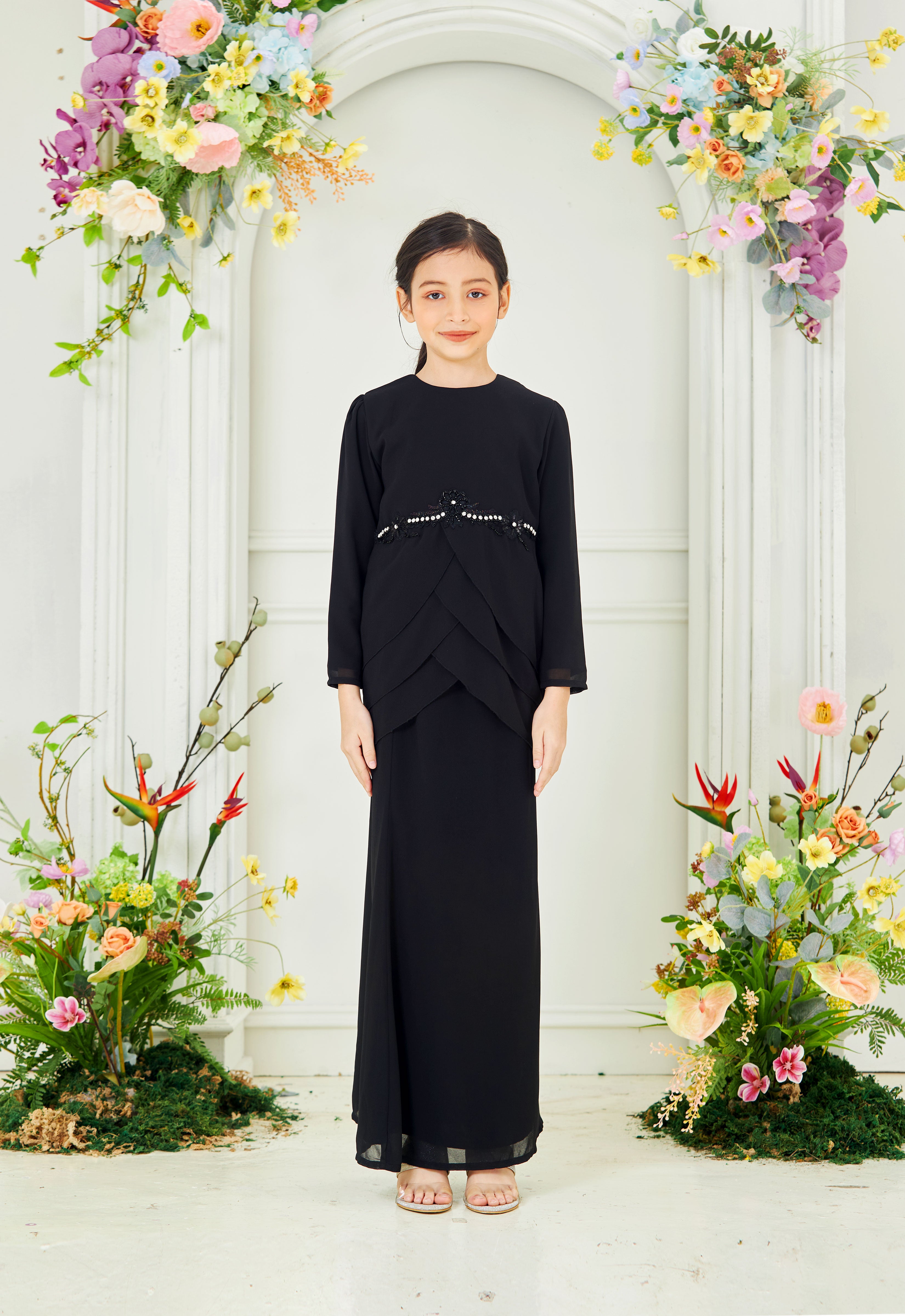 NADEERA KIDS KURUNG - BLACK