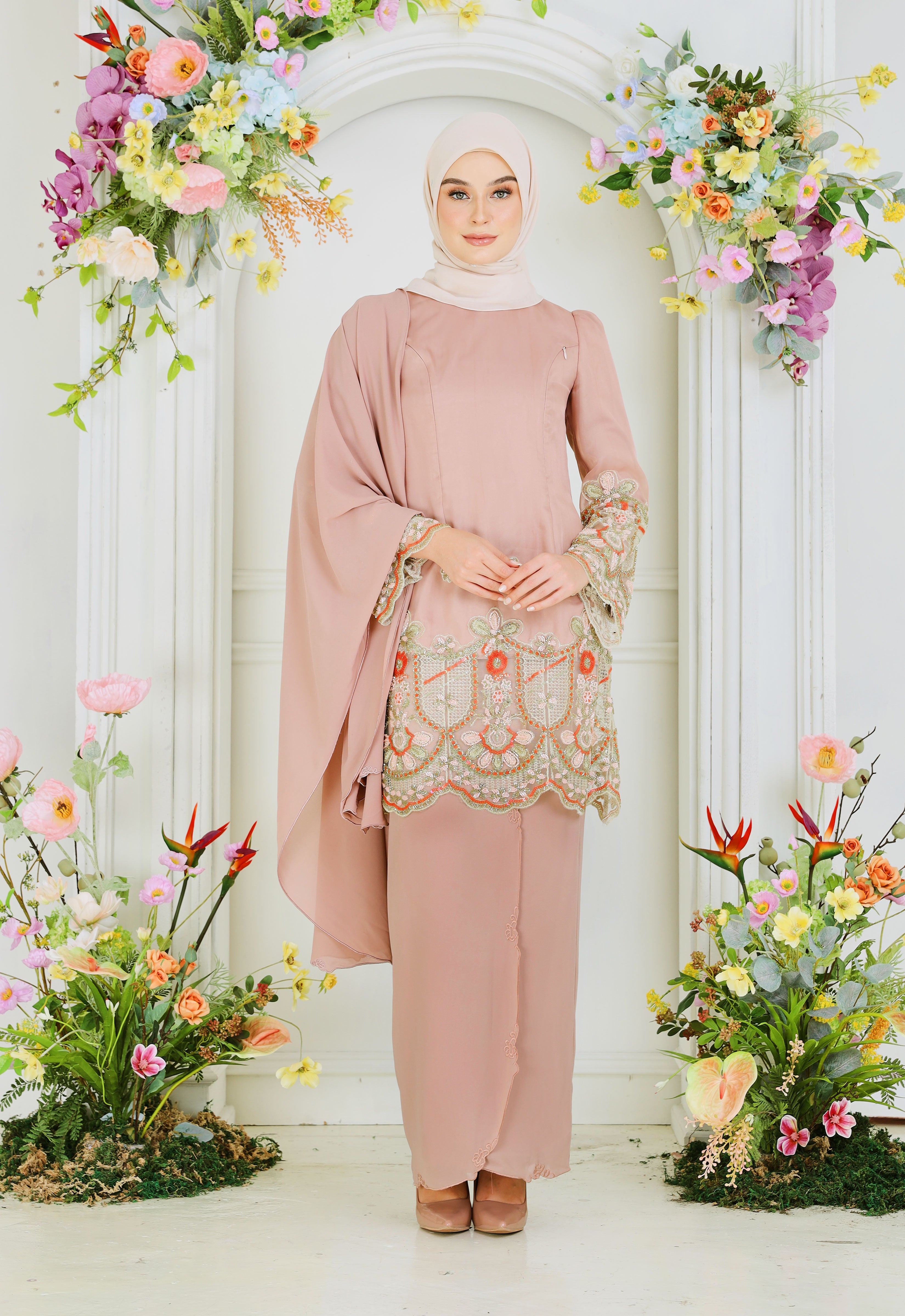 NOURA SUPER LUXE KURUNG - DUSTY ROSE