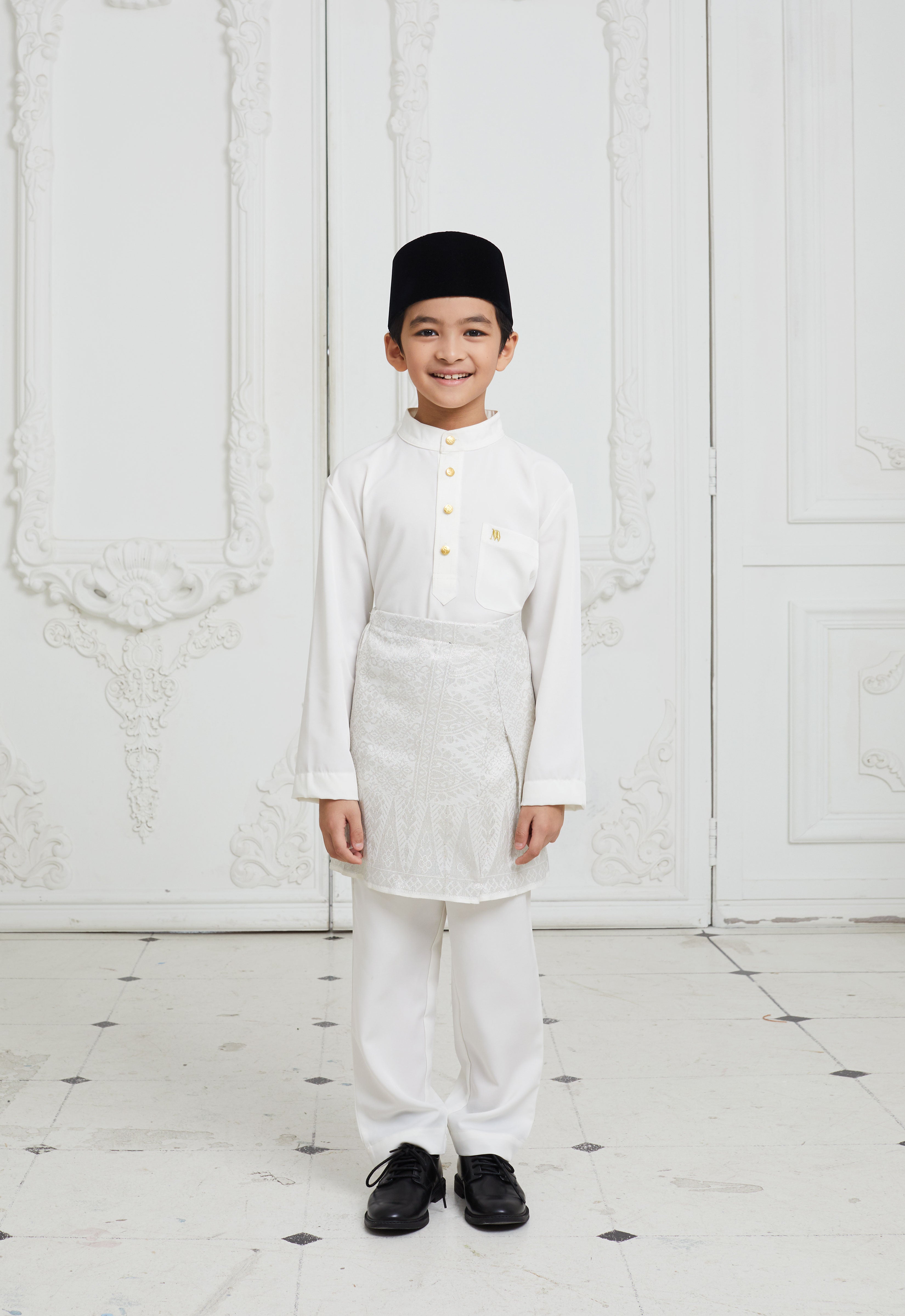 BAJU MELAYU KIDS - OFF WHITE
