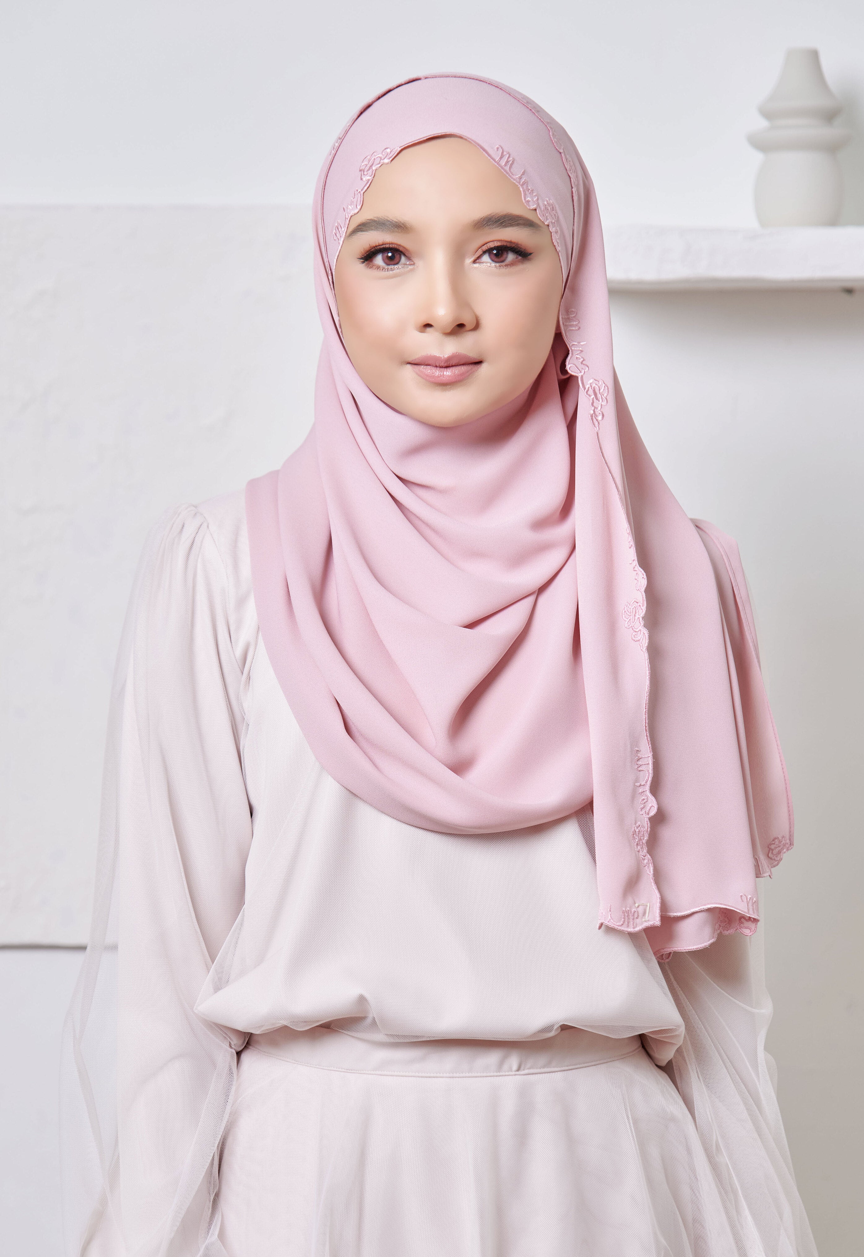 SAREEMA SHAWL - PASTEL PINK