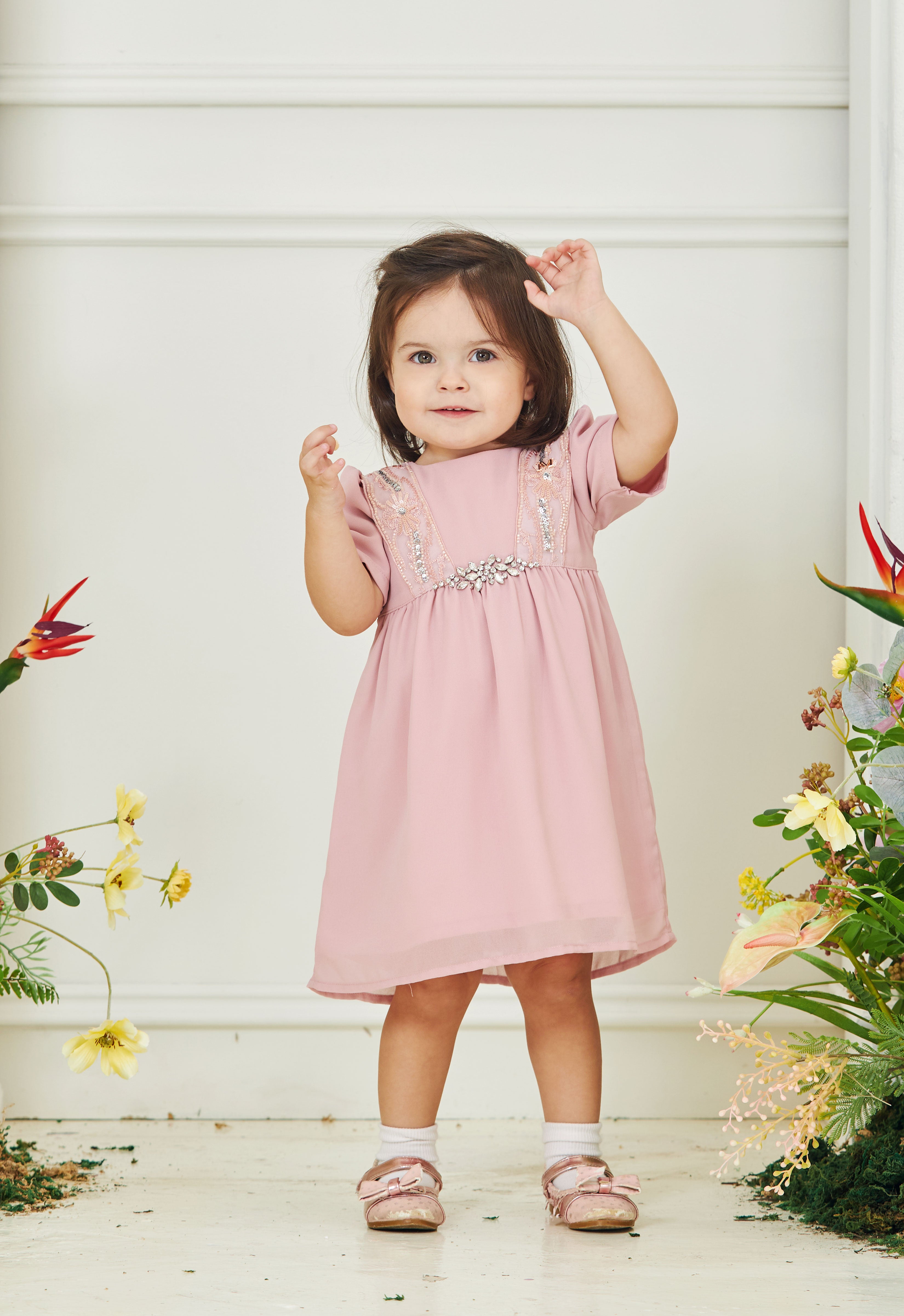 INARA BABY DRESS - SOFT PINK