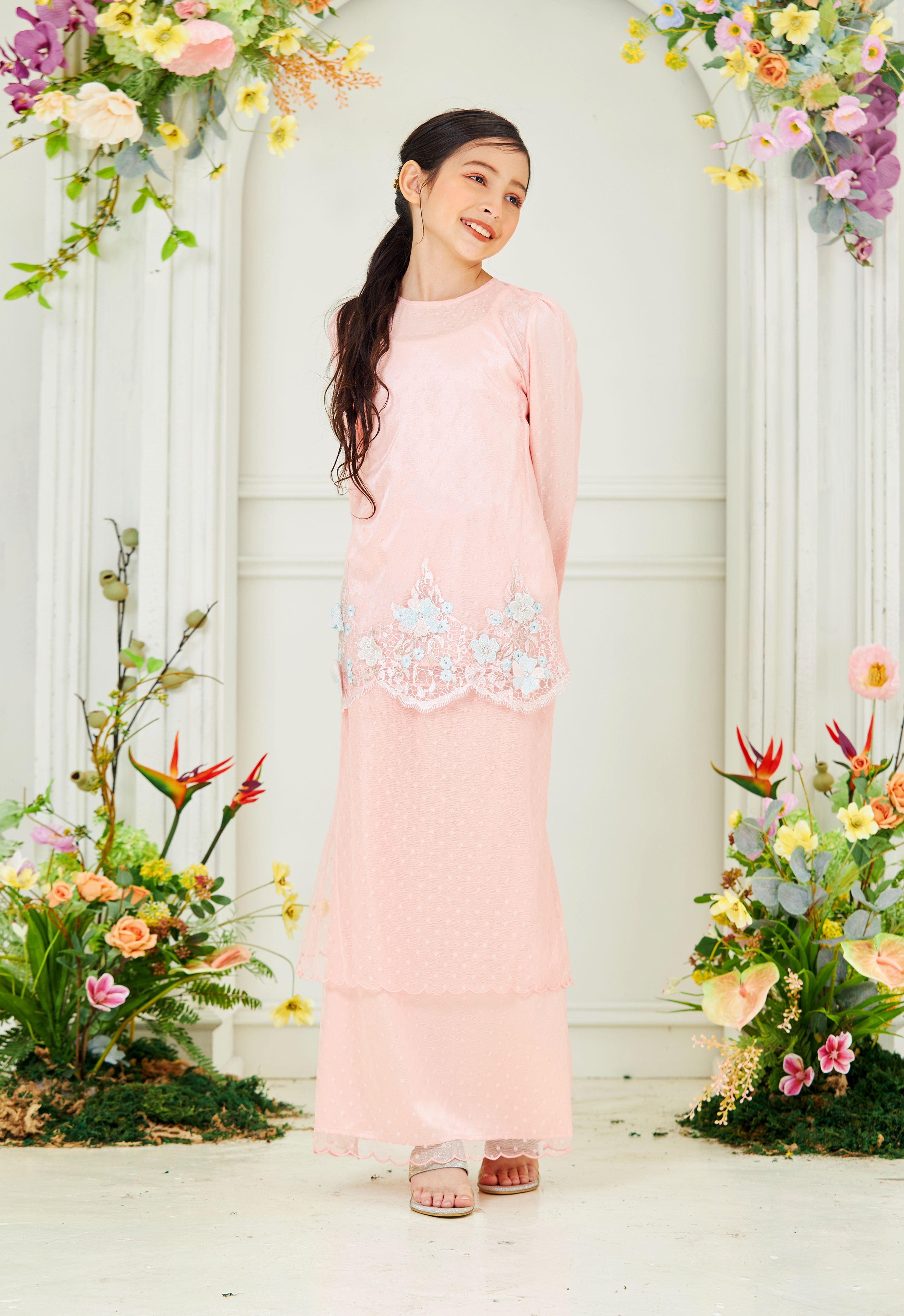 ATILIA LUXE KIDS MINI KURUNG - CLOUD PINK