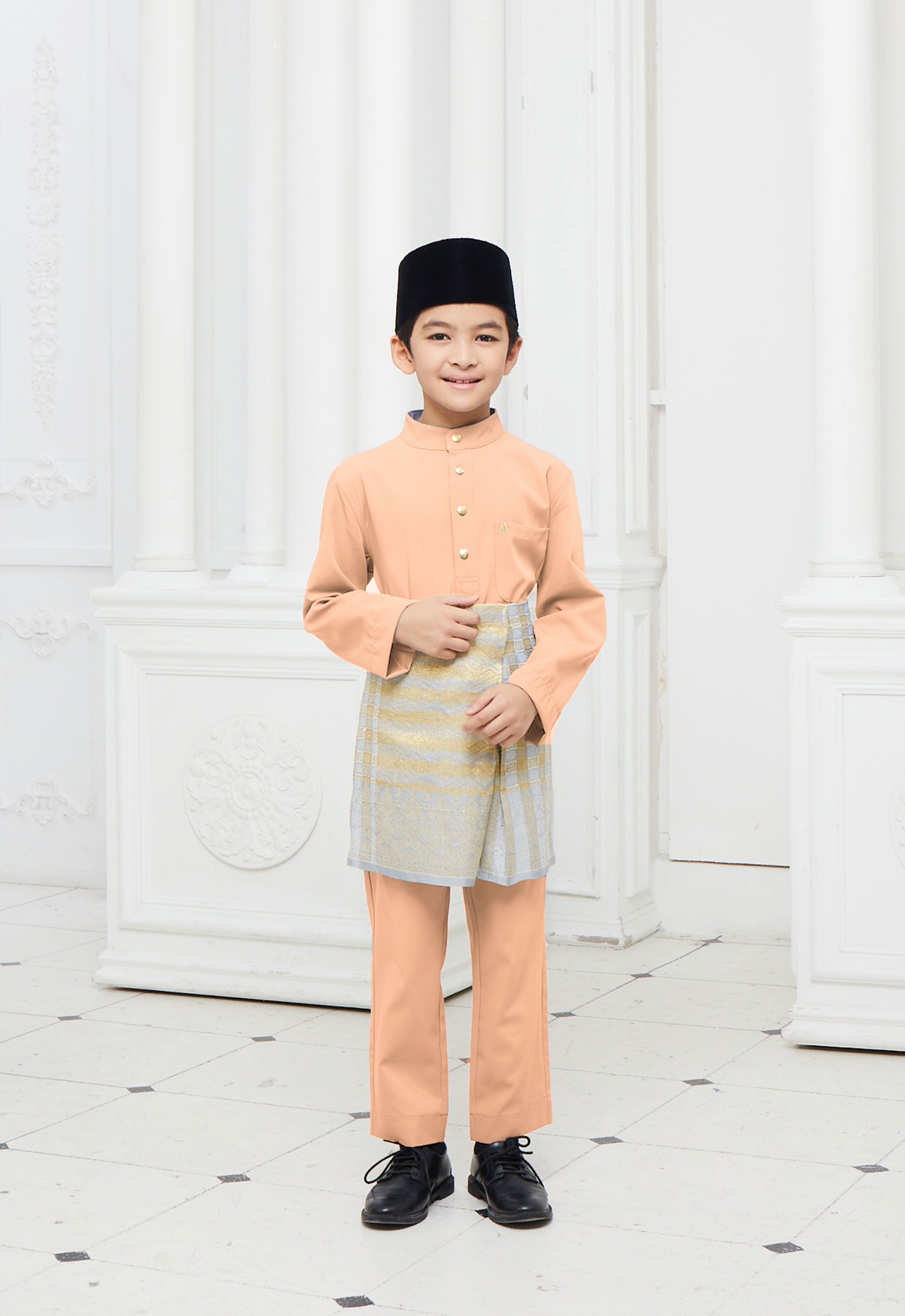 BAJU MELAYU KIDS - PEACH