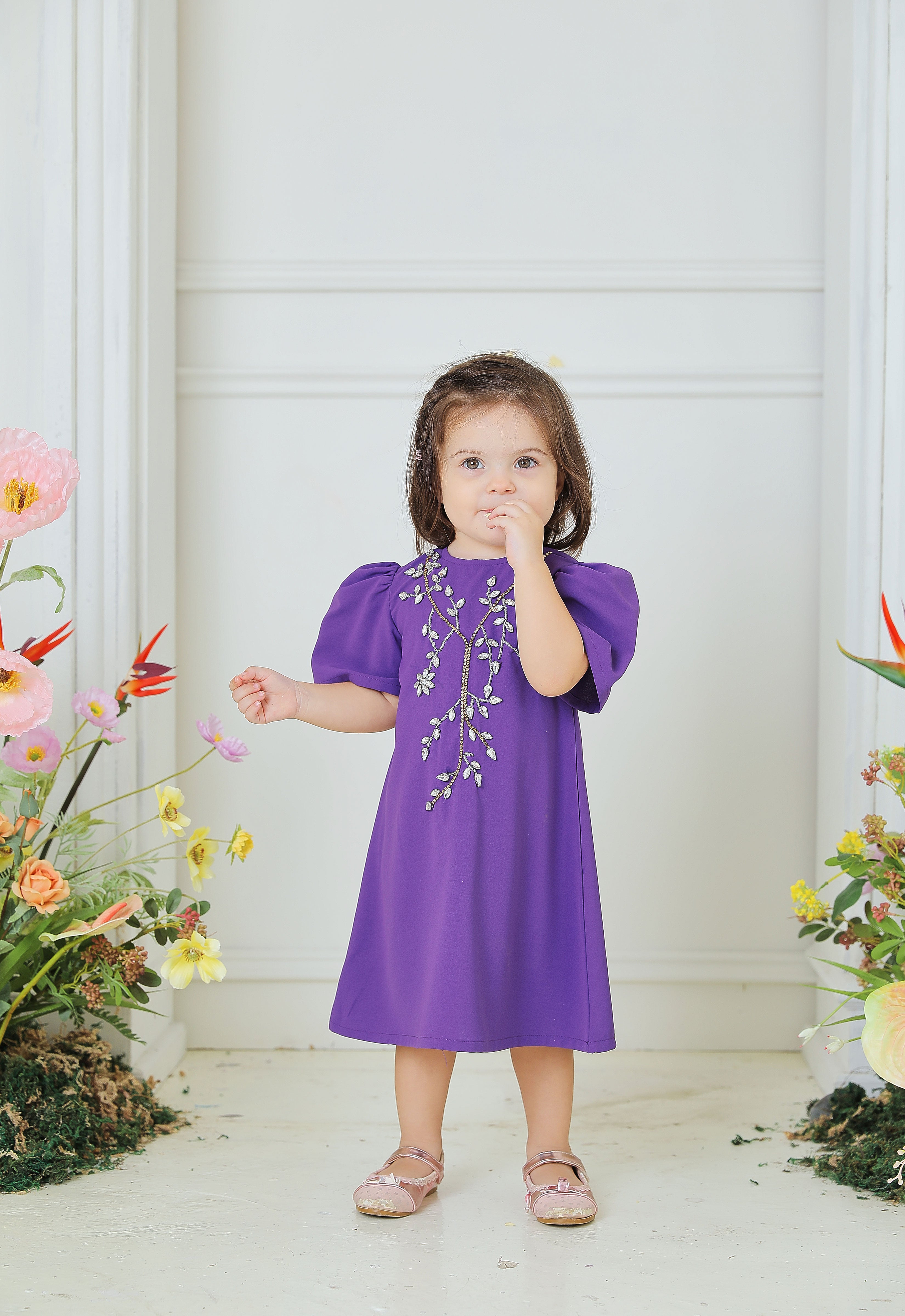 ZEHRA BABY DRESS - PURPLE