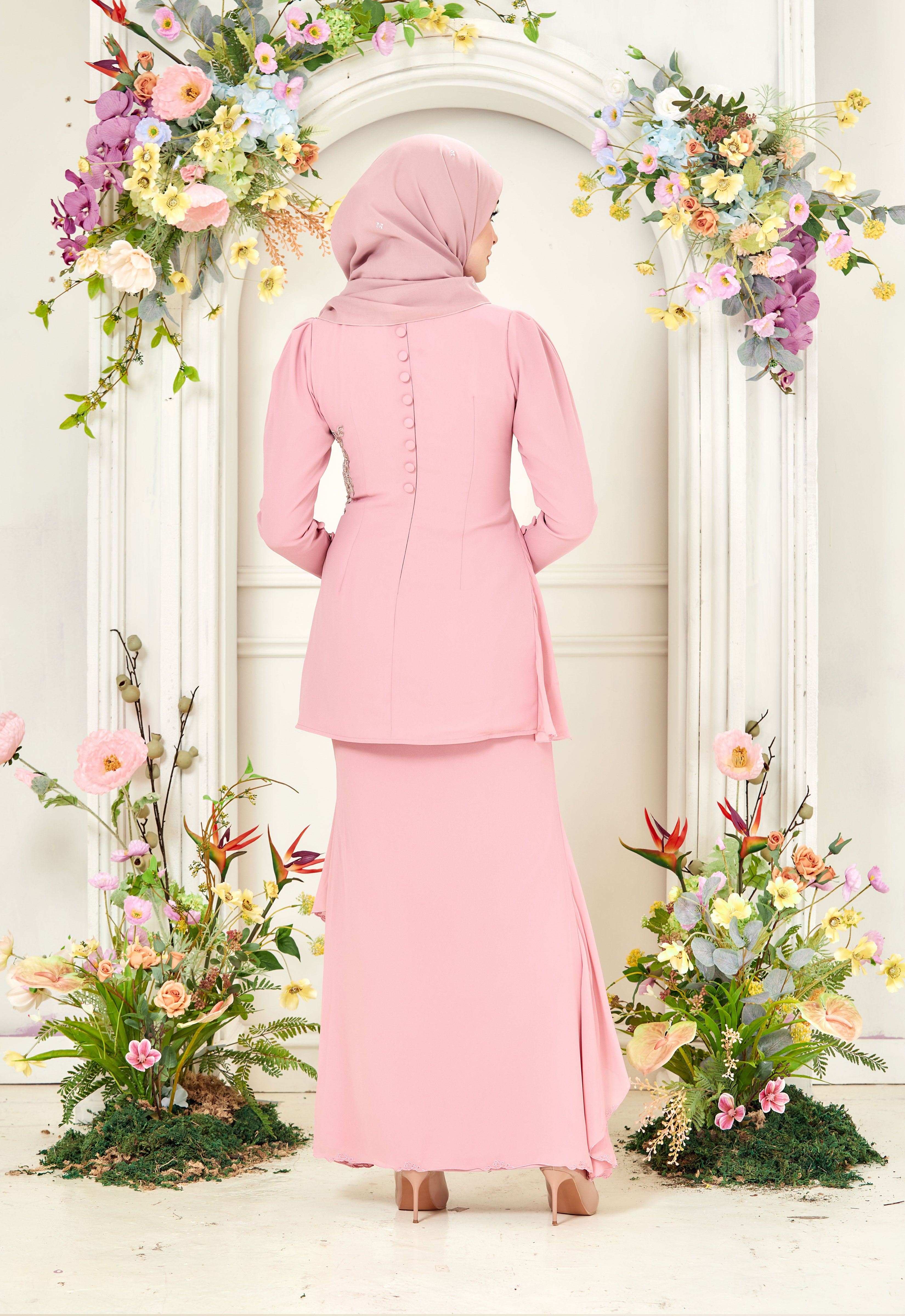 AYLEEN RUFFLE KURUNG - CANDY PINK