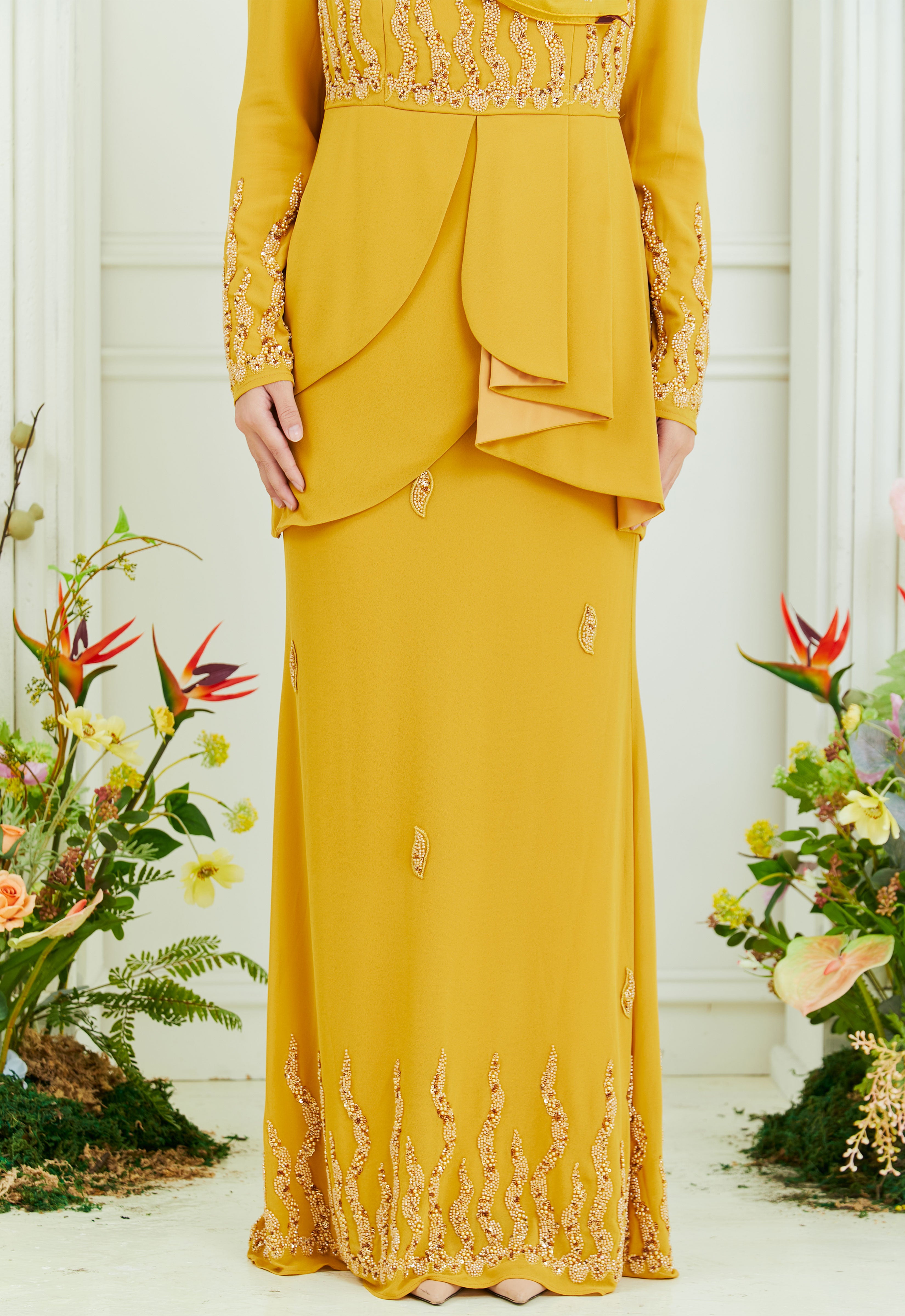 NAYLAA LUXE KURUNG - MUSTARD