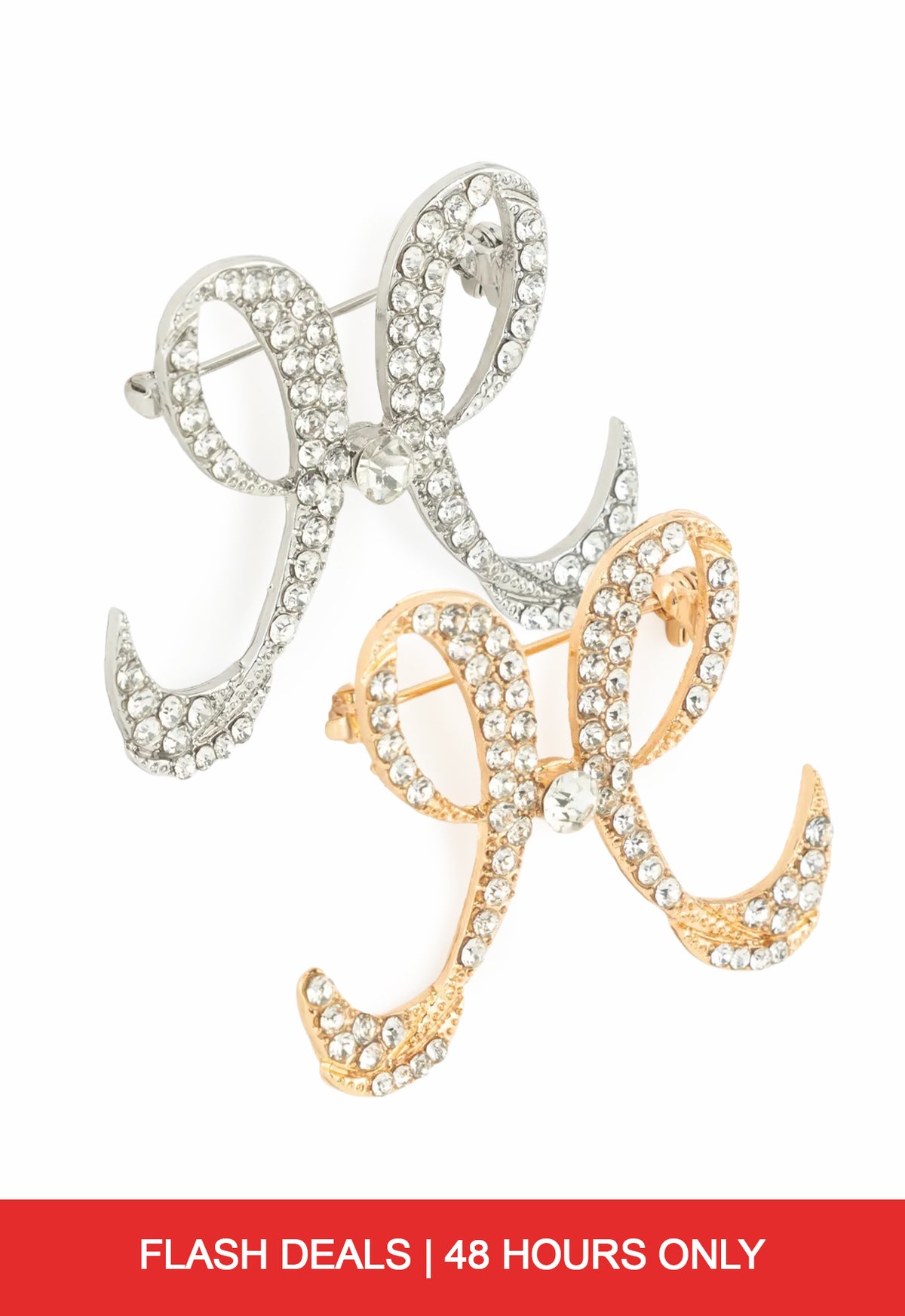 MINAZ Scarf Brooch - Gold & Silver