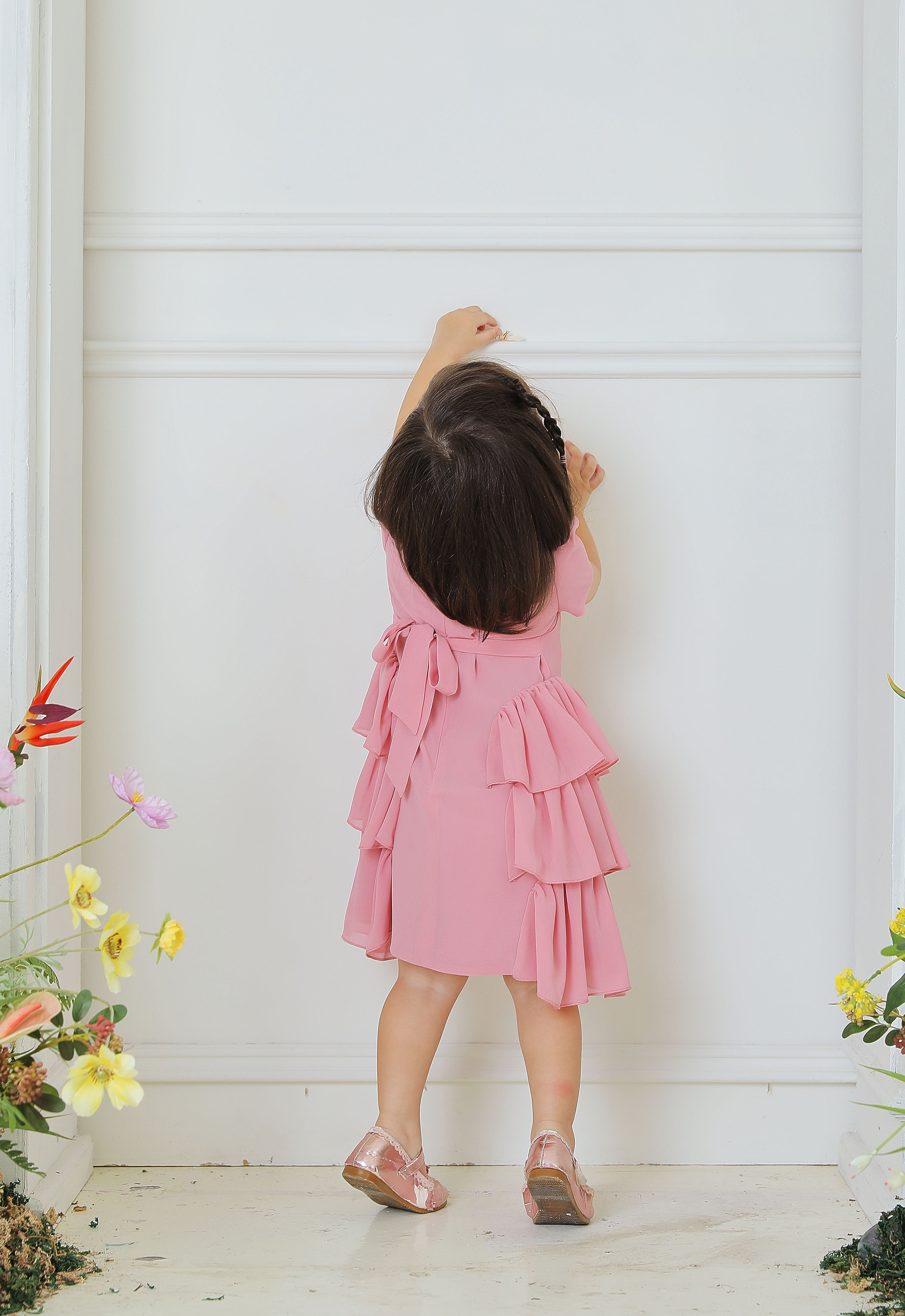 AYLEEN BABY DRESS - CANDY PINK