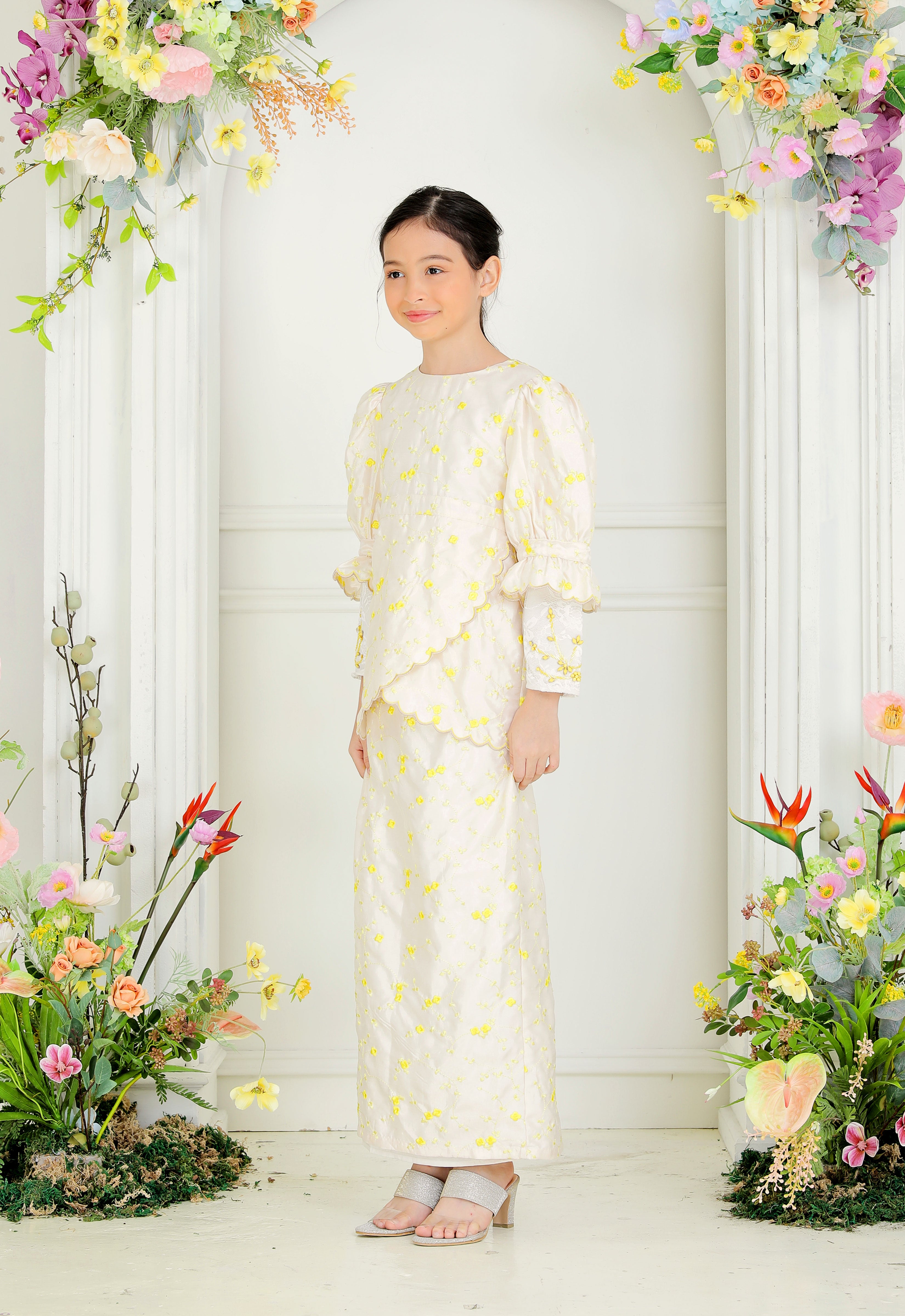 BELINDA LUXE KIDS KURUNG - CREAM YELLOW