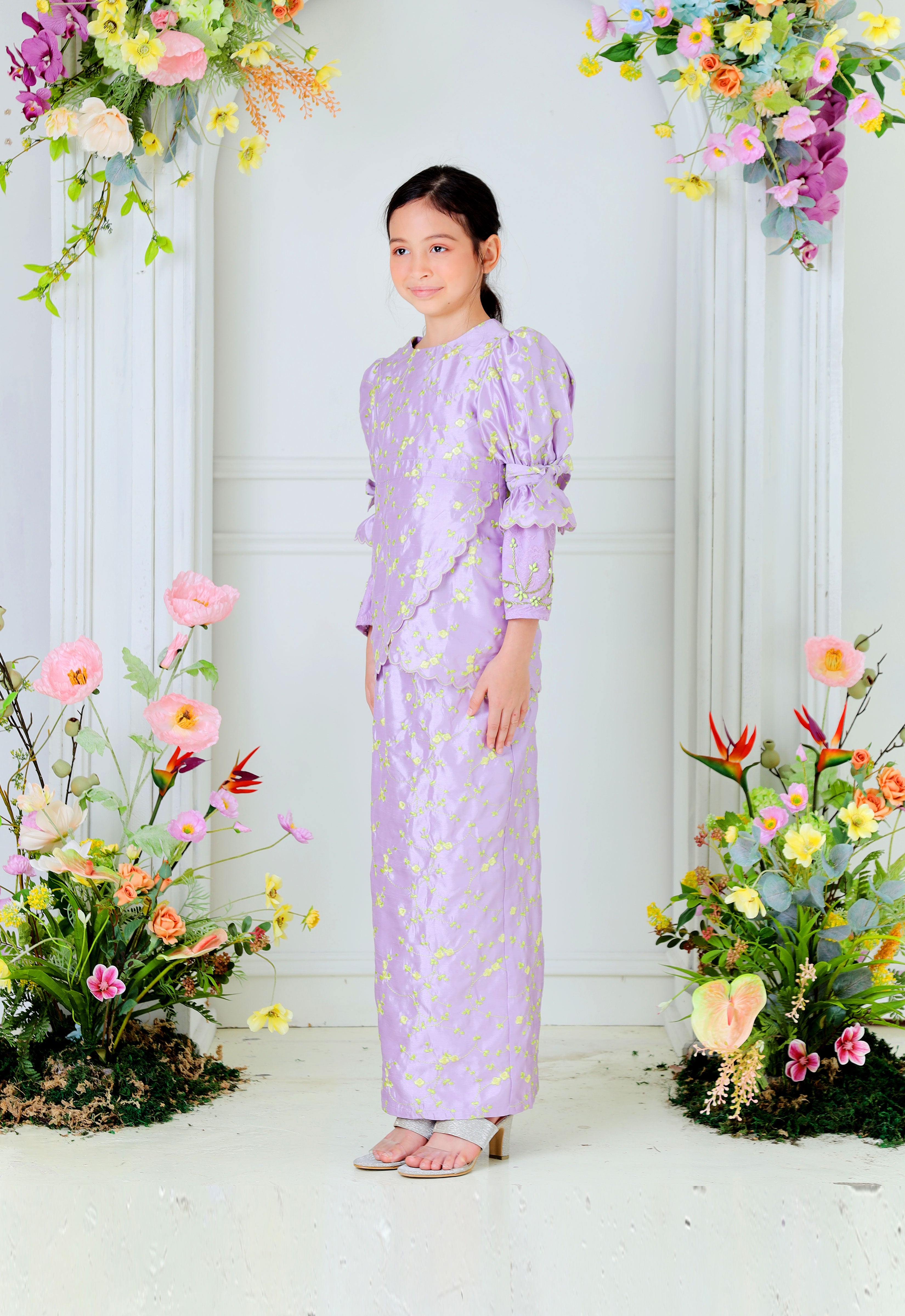 BELINDA LUXE KIDS KURUNG - PURPLE YELLOW