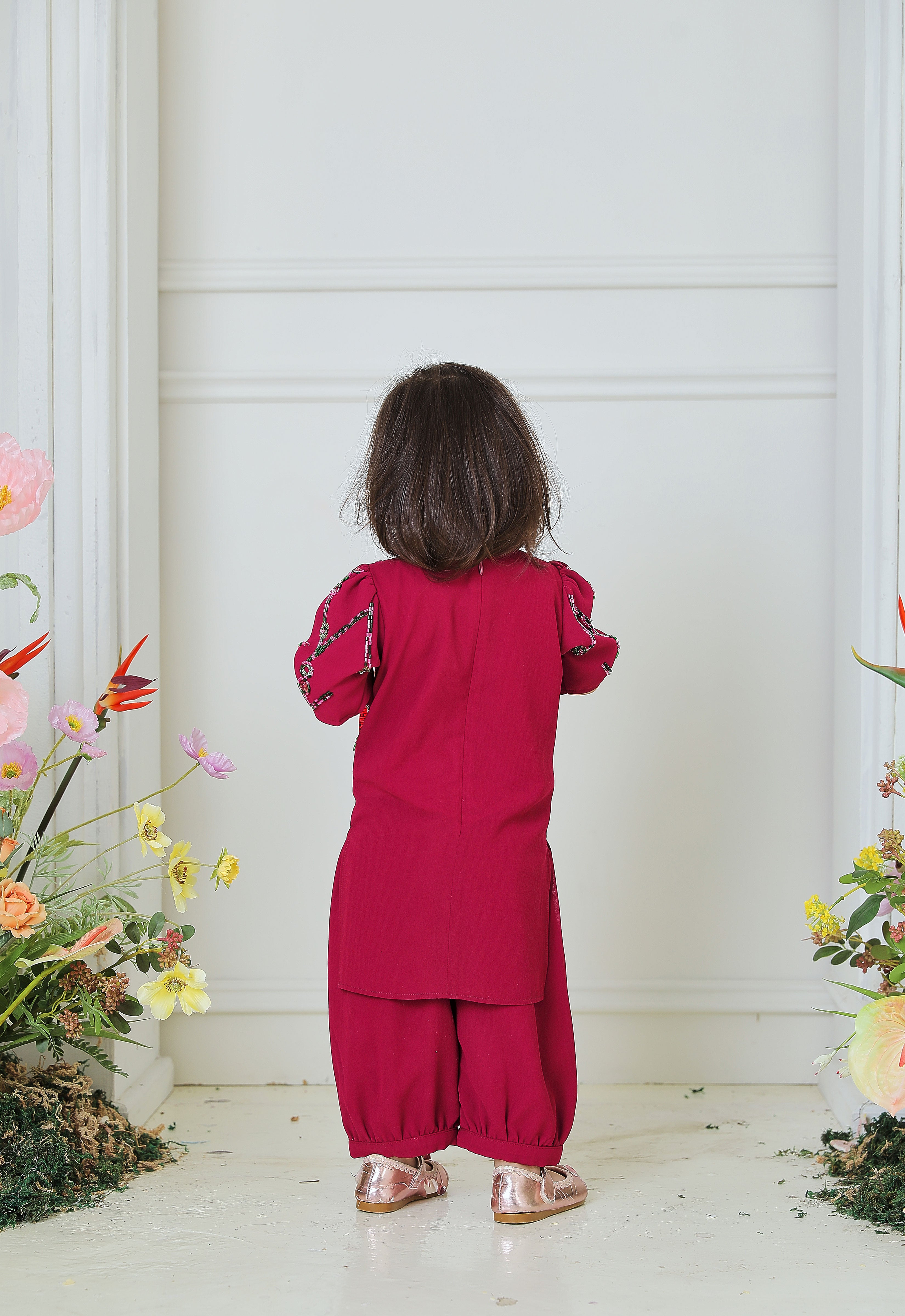 WAFIYAA SUPER LUXE BABY DRESS - MAGENTA