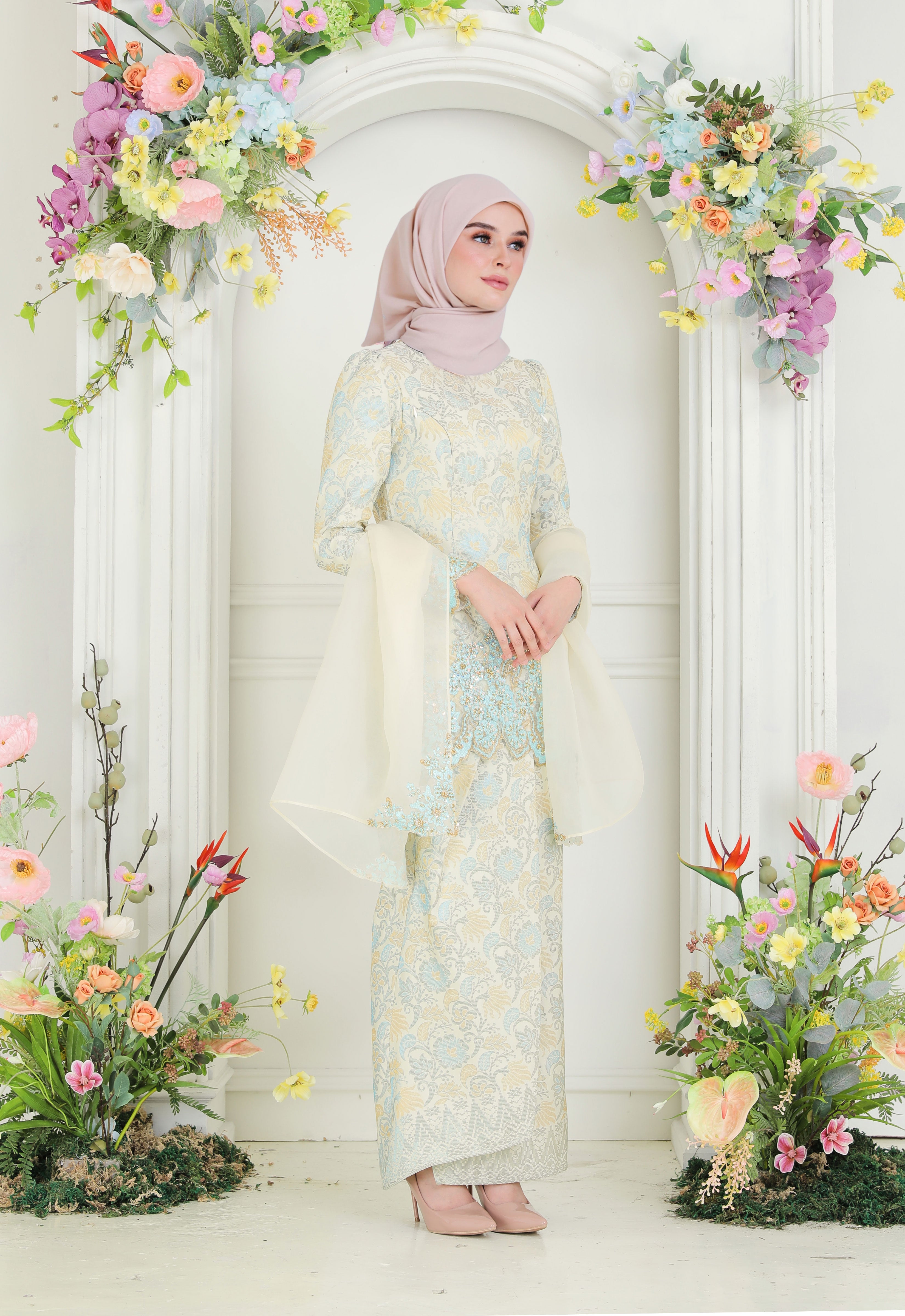 CHE AMINAH LUXE MINI KEBAYA - SOFT YELLOW
