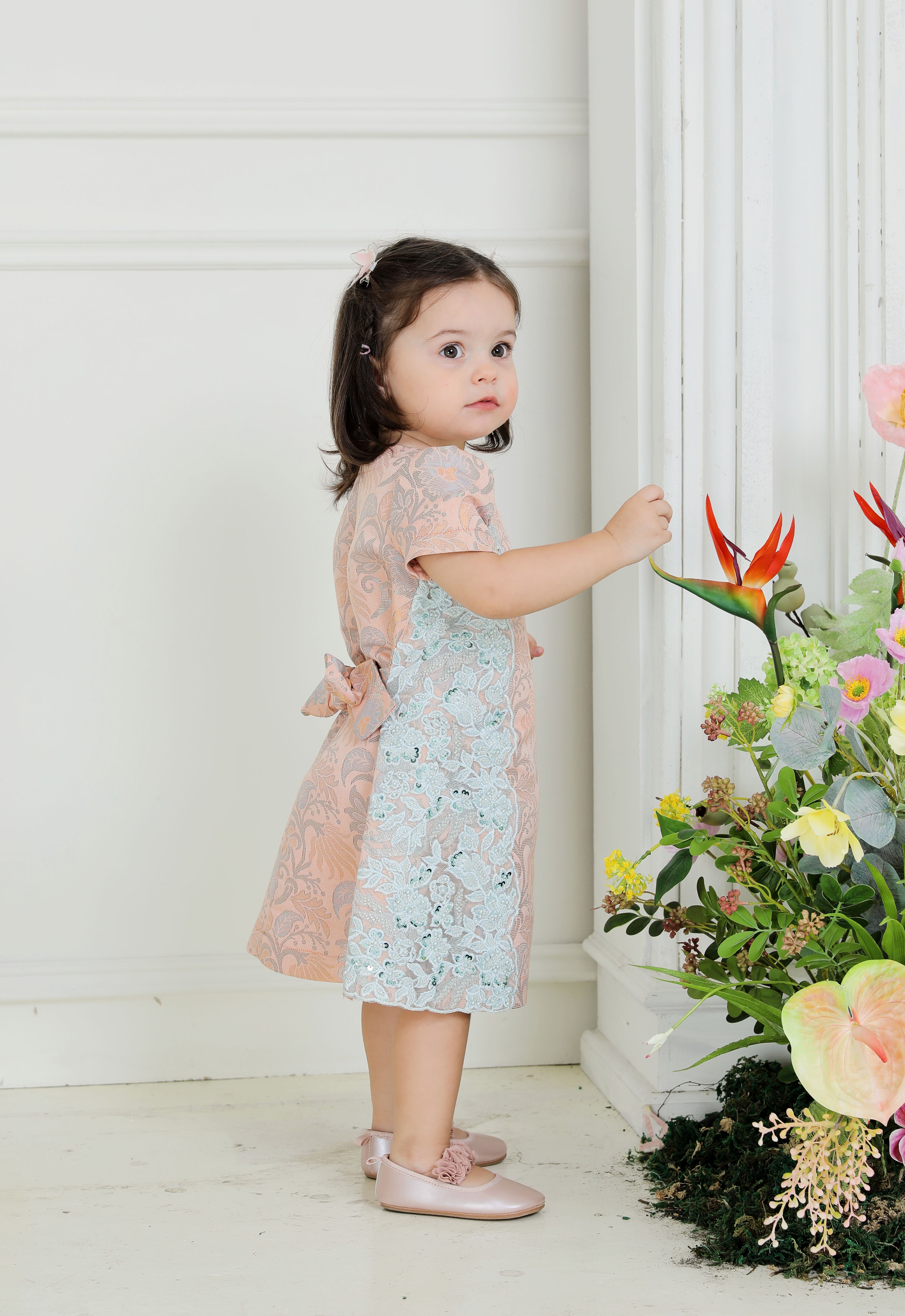 CHE AZIZAH LUXE BABY DRESS - PINK BLUE