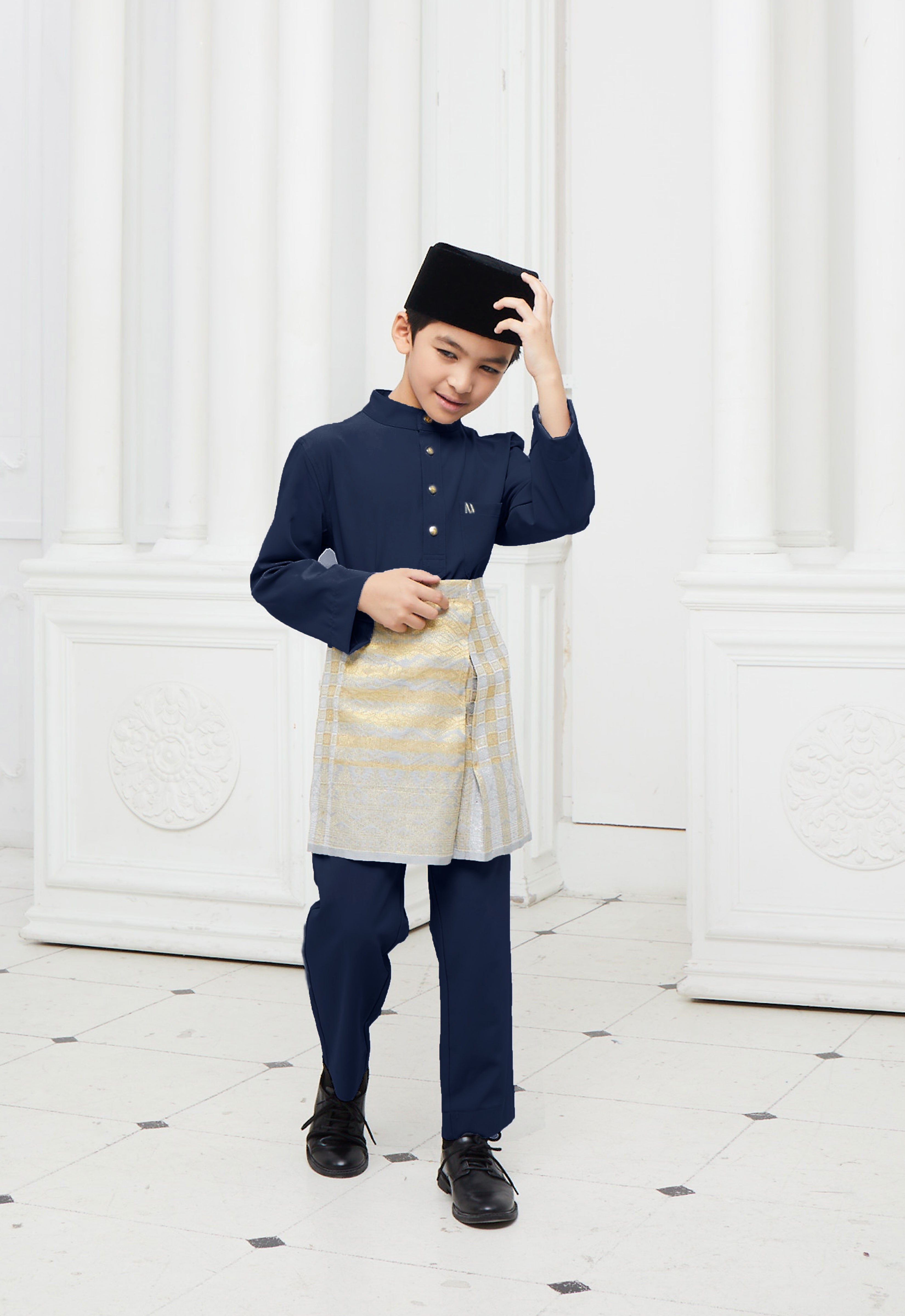 BAJU MELAYU KIDS - DARK BLUE
