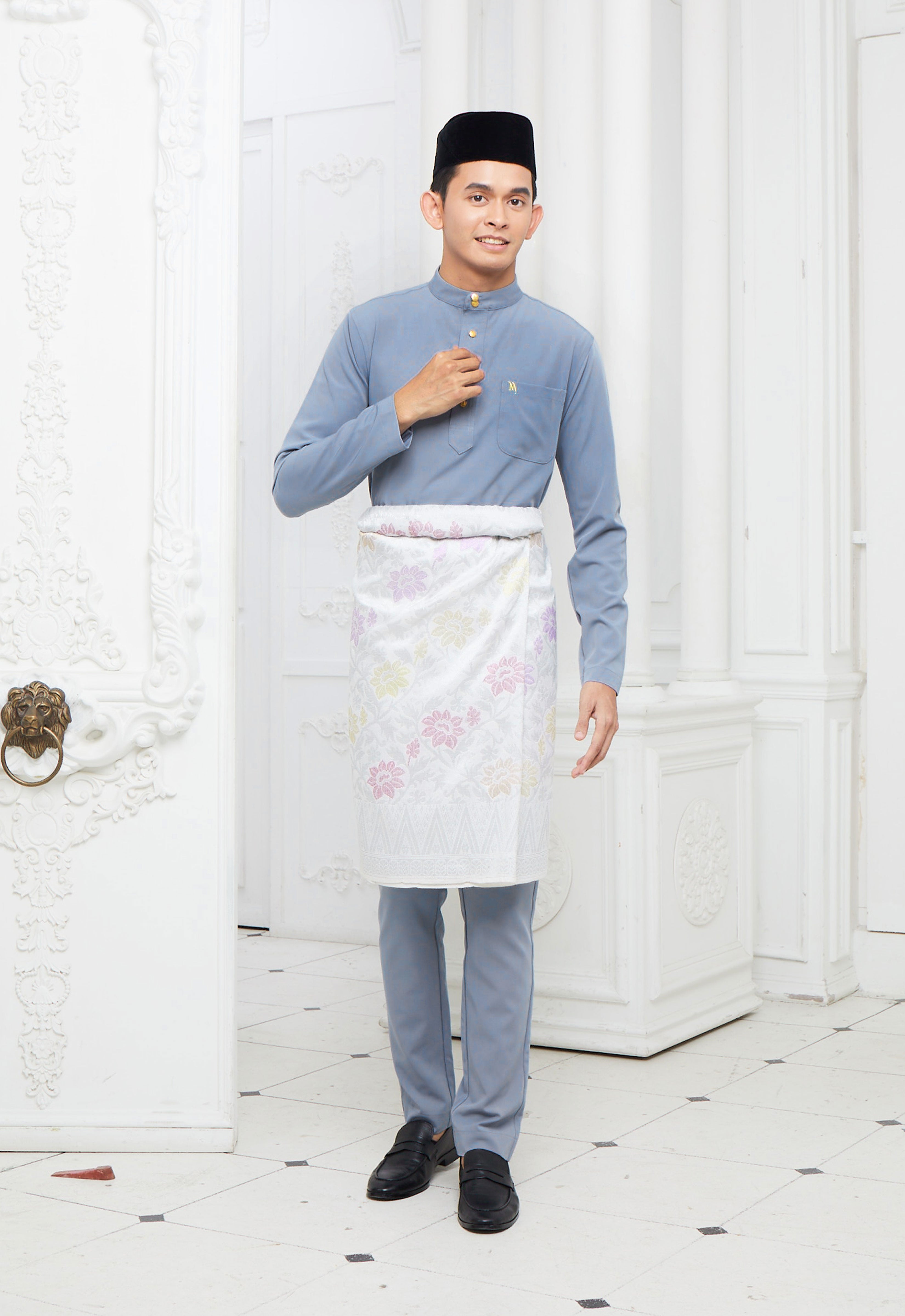 MINAZ MEN BAJU MELAYU - DUSTY BLUE