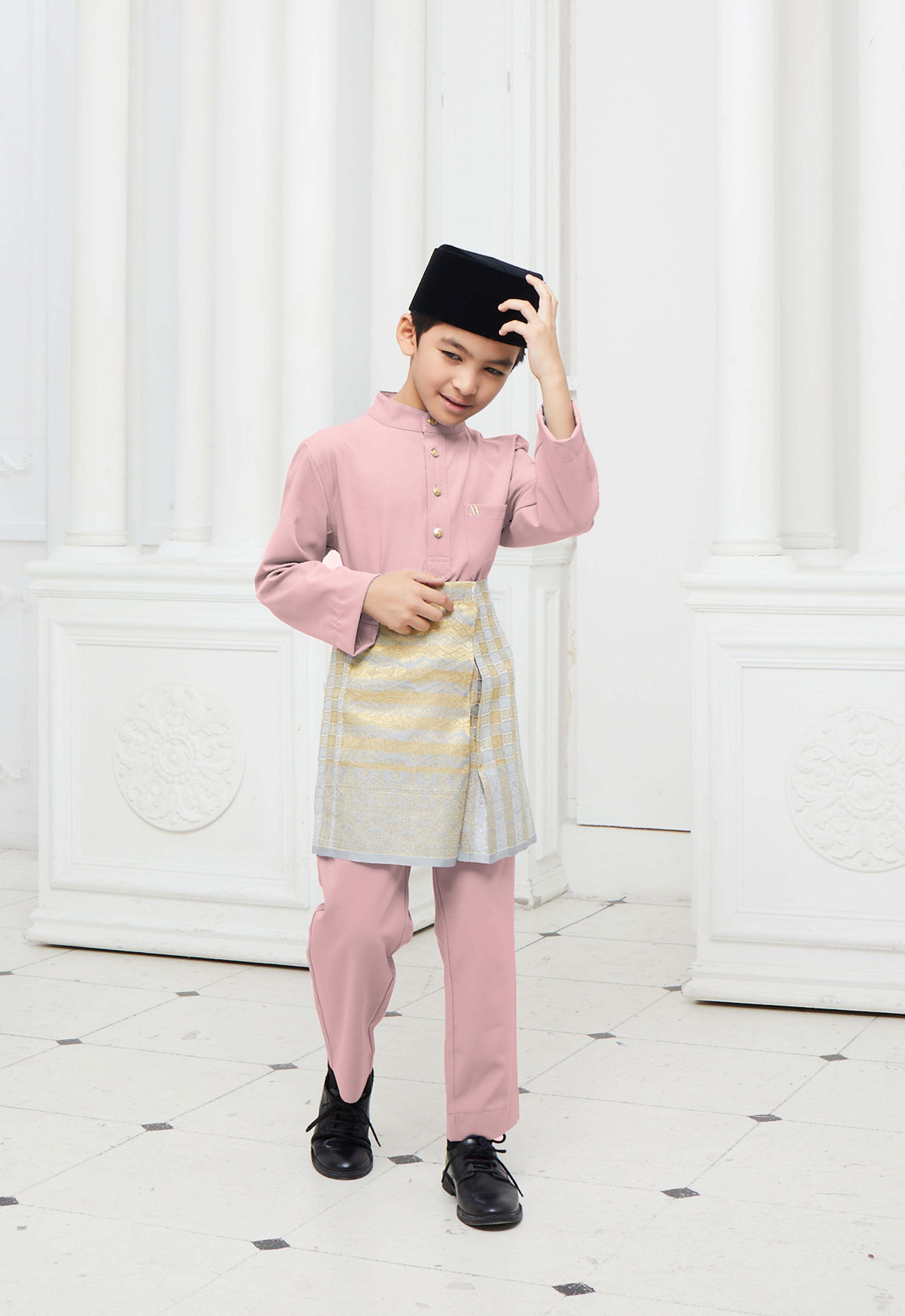 BAJU MELAYU KIDS - DUSTY PINK