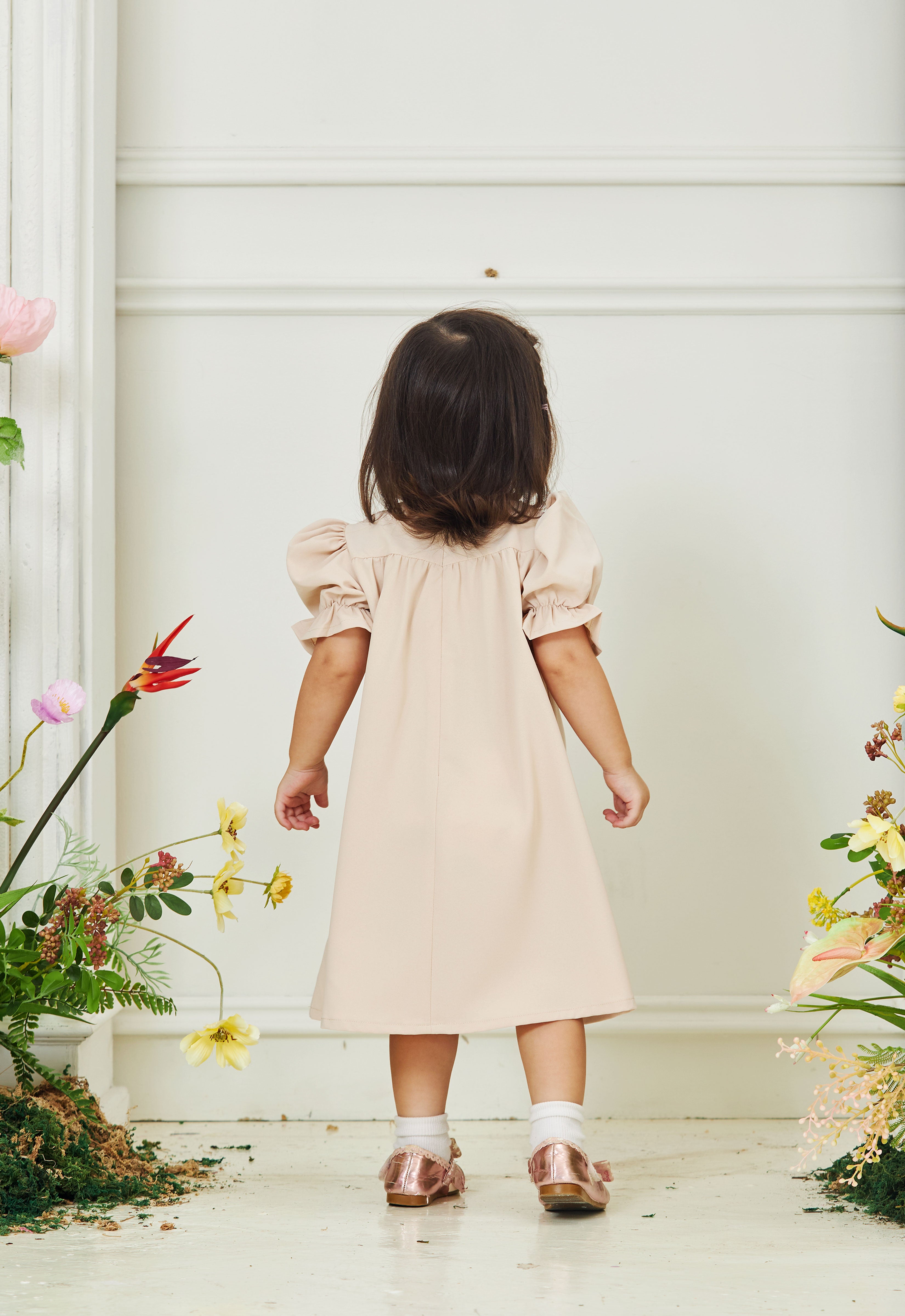 HUMAYRA BABY DRESS - BEIGE