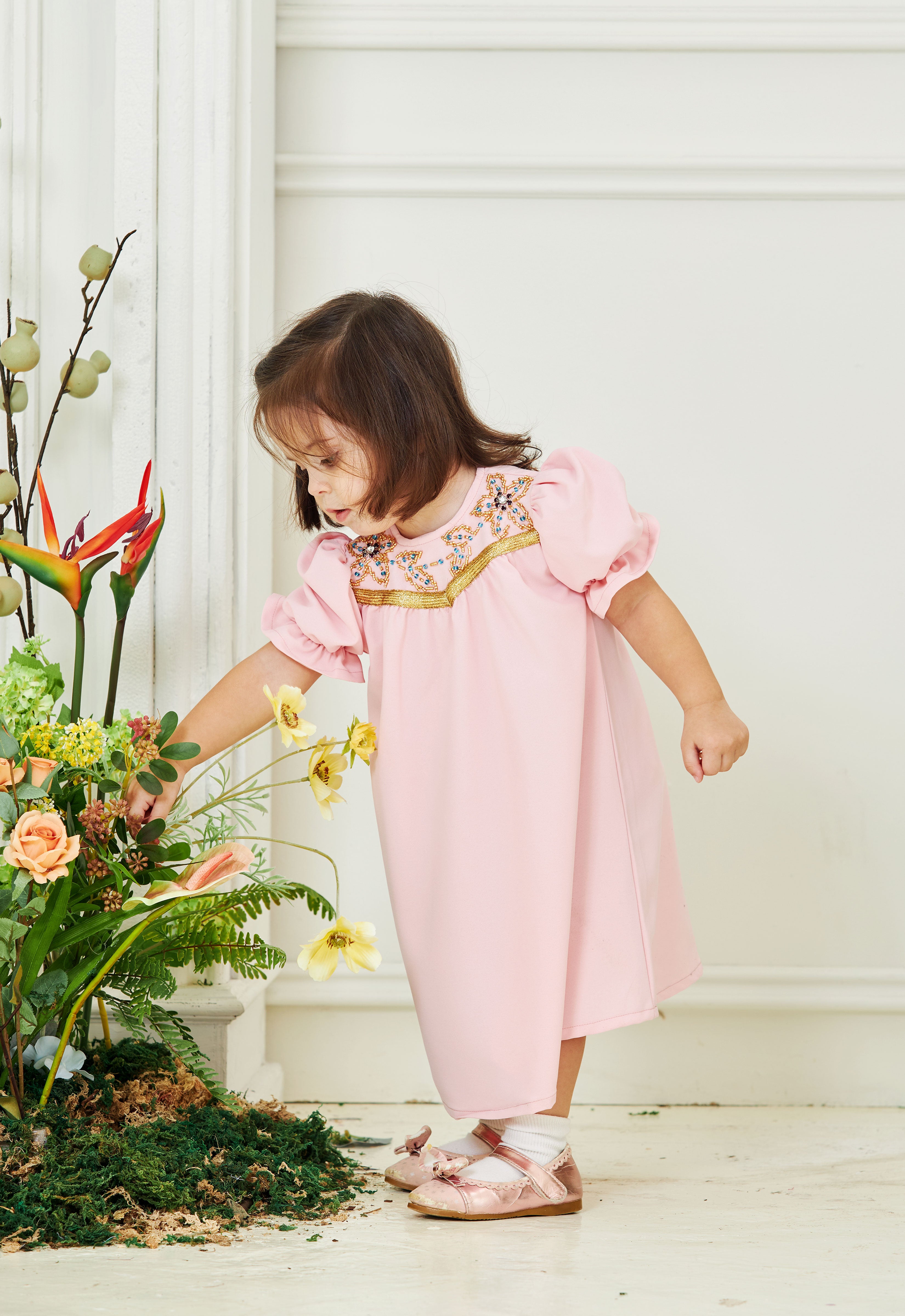 HUMAYRA BABY DRESS - SOFT PINK