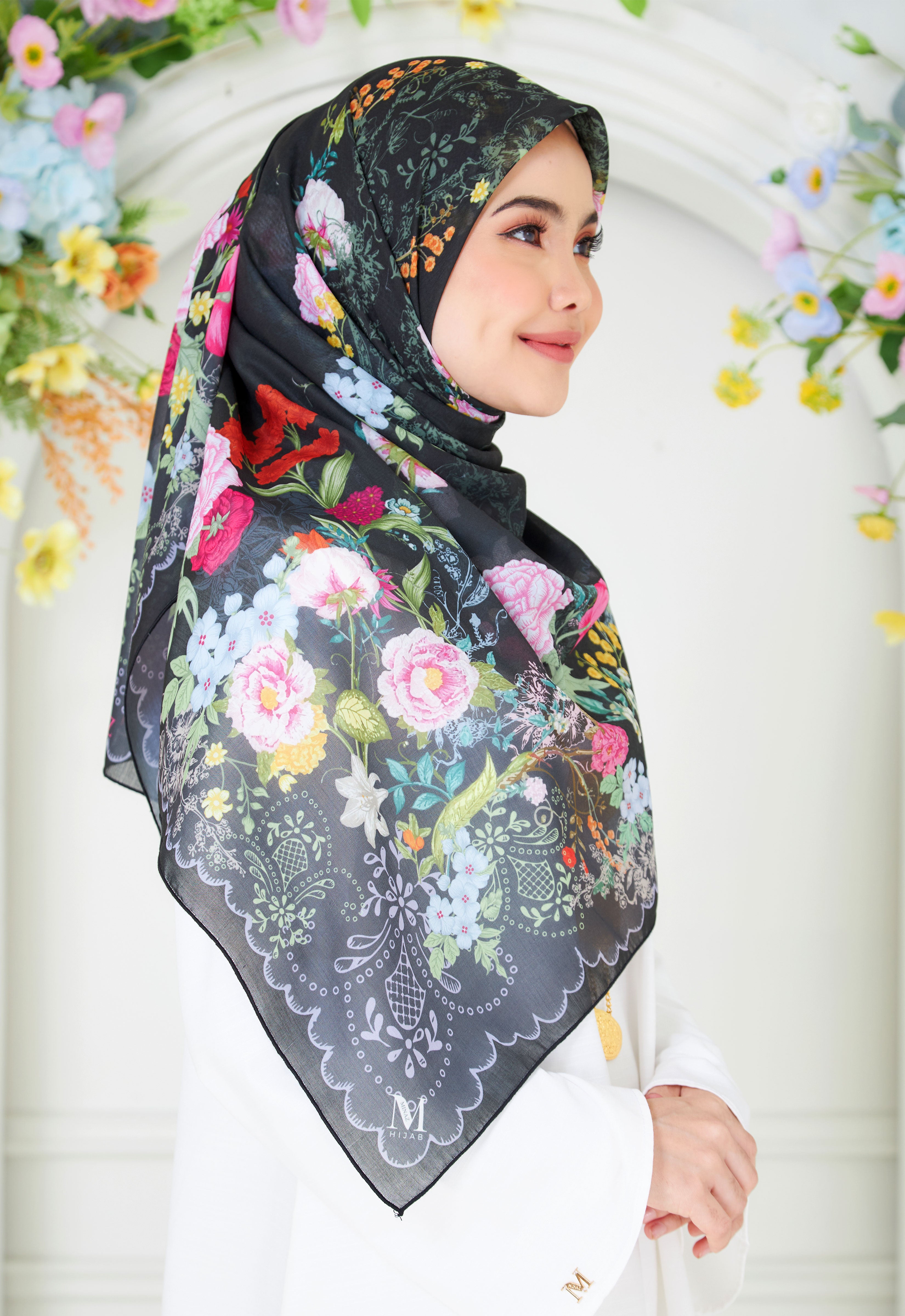 KEBAYA BAWAL - BLACK OLIVE