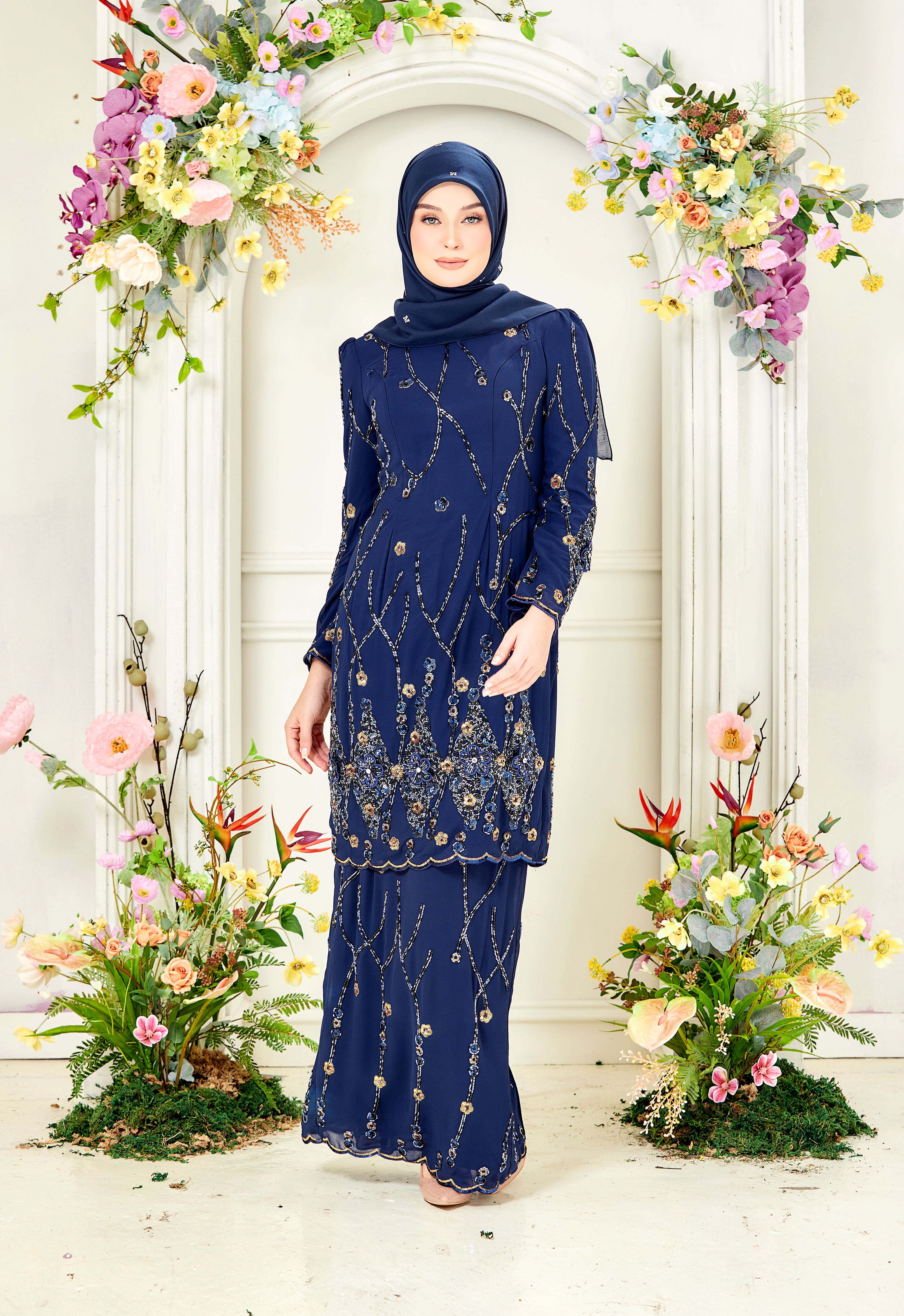 WAFIYAA SUPER LUXE KURUNG - BLUE