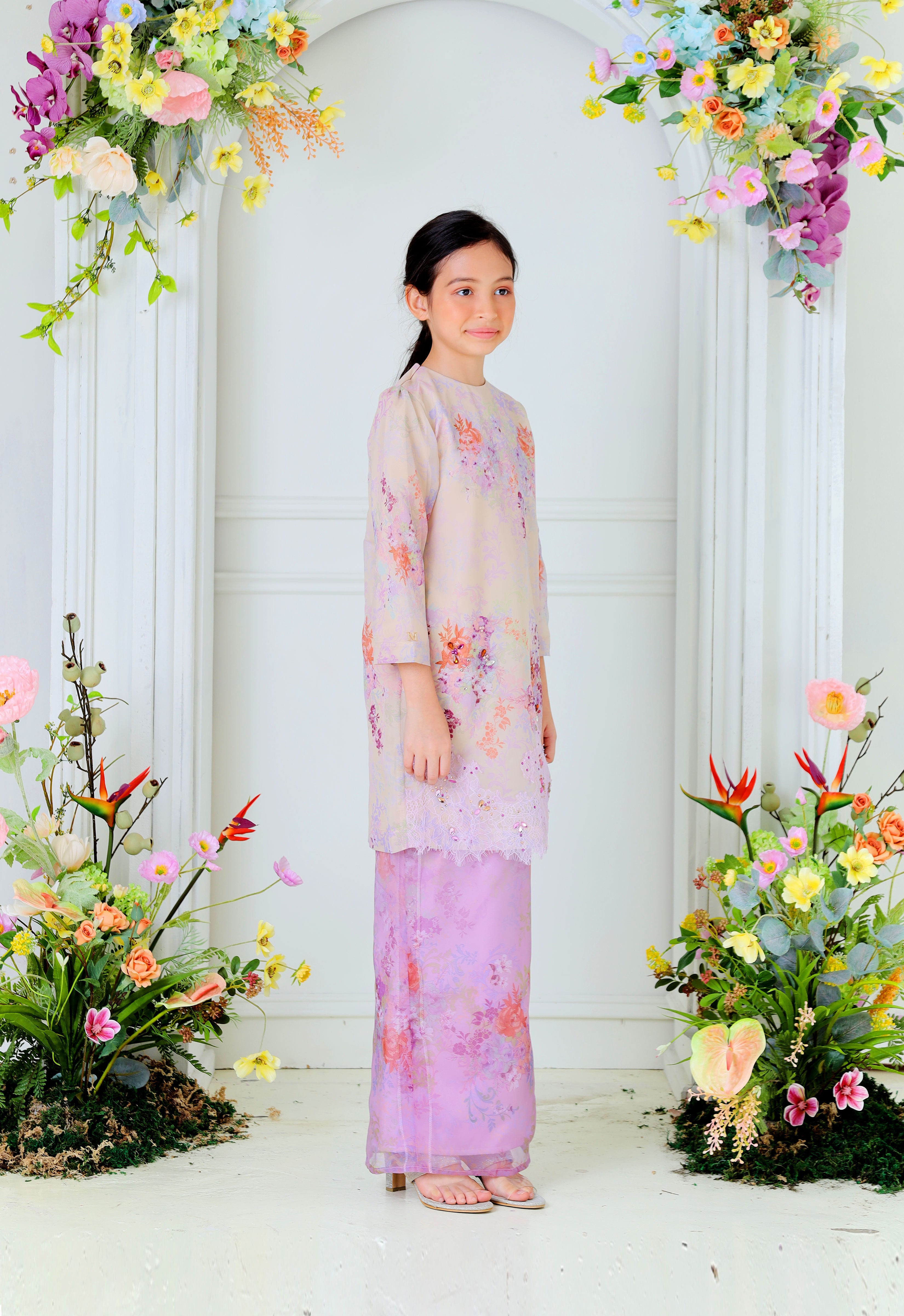 ROZELLA KIDS RIAW KURUNG - LILAC CREAM