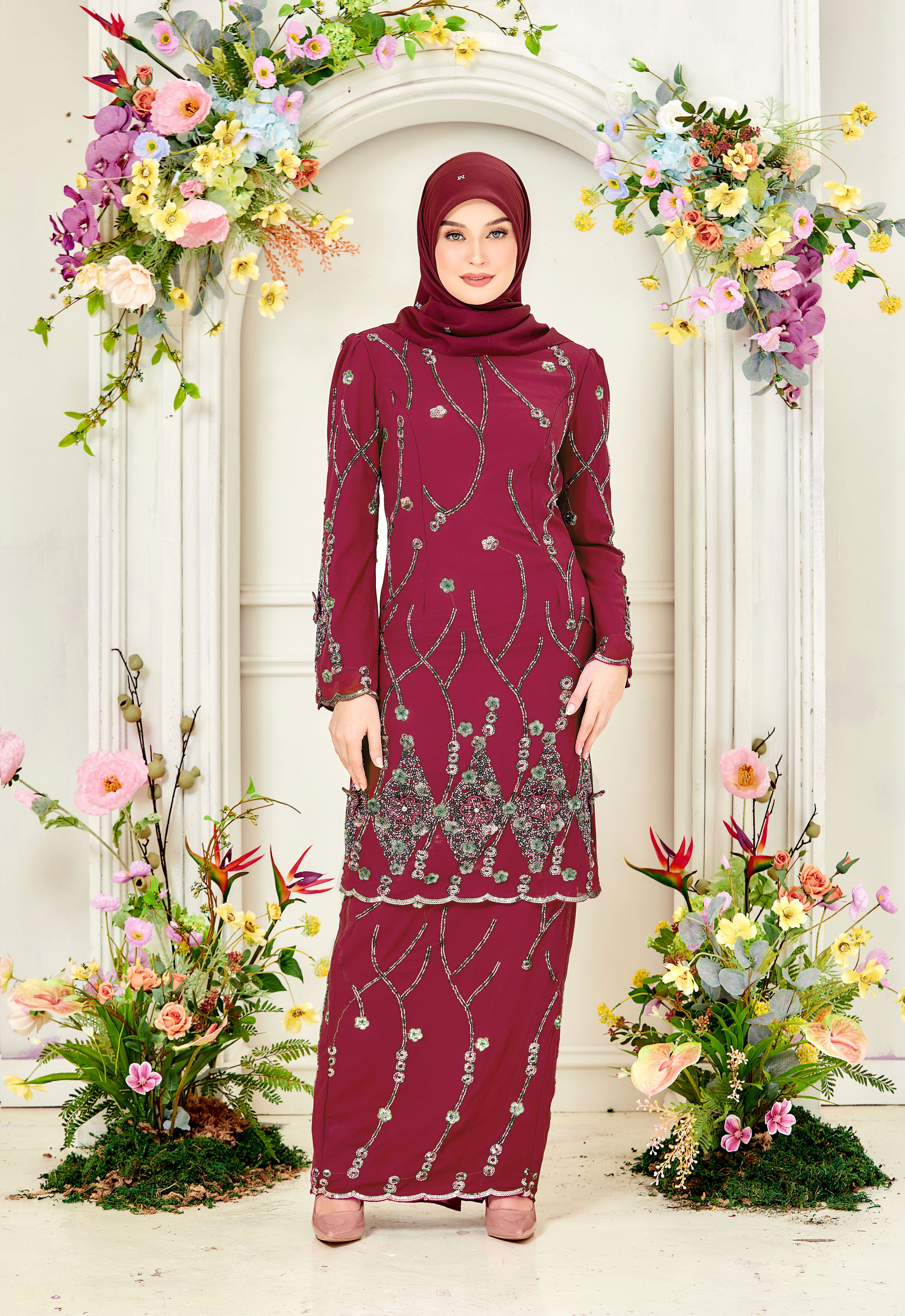 WAFIYAA SUPER LUXE KURUNG - MAGENTA