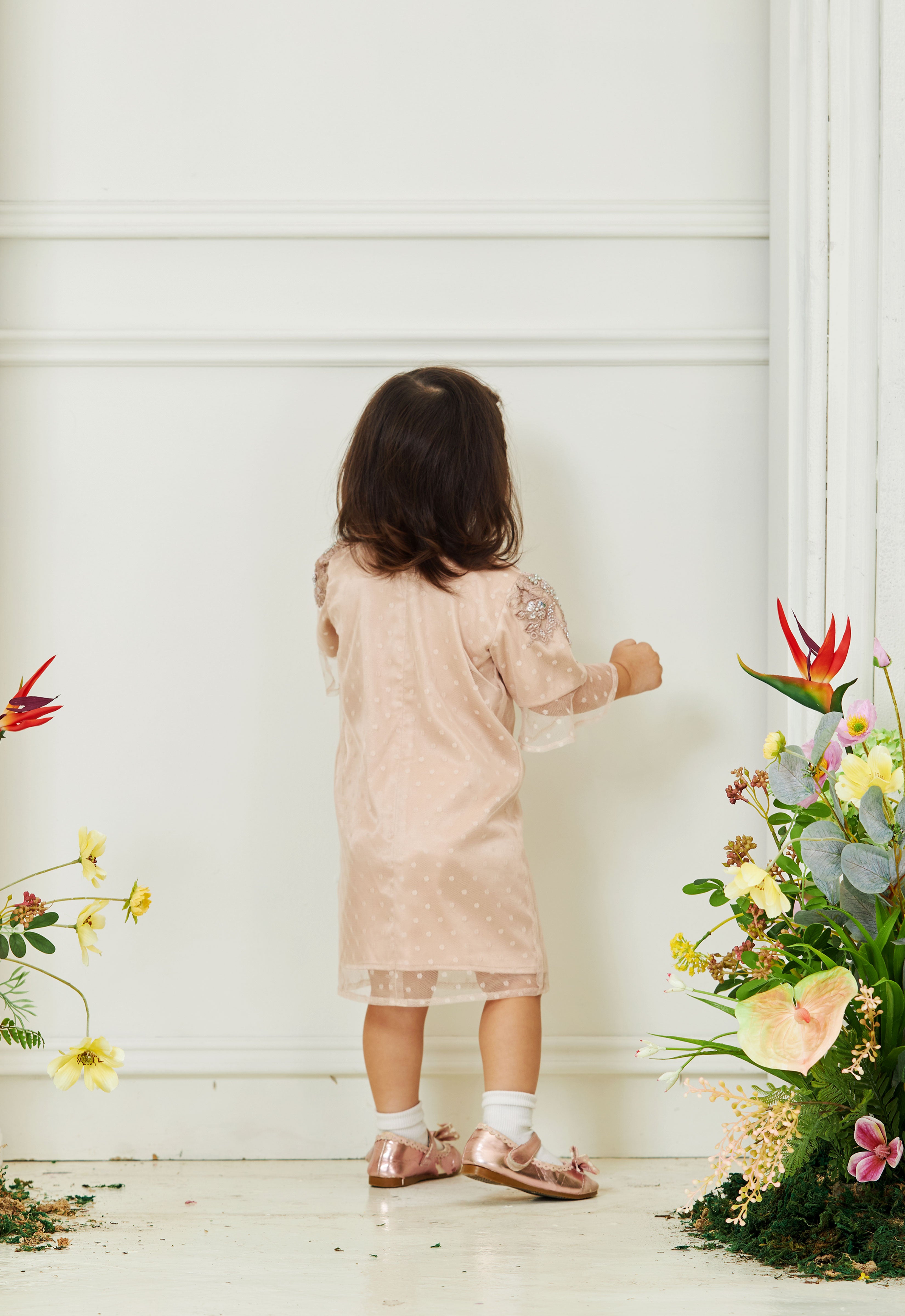 AYANAA LUXE BABY DRESS - CHAMPAGNE